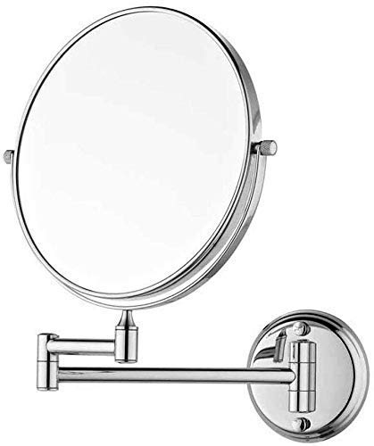 SGSG 8 Inch Wall Mounted Makeup Mirror - 3X Magnification Folding Vanity Mirror for Bathroom (Drill or No Drill Installation) - Perfect for Shaving, Makeup Application & Skincare Routine