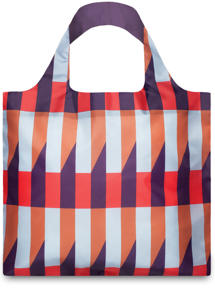LOQI GEOMETRIC Collection Tote Bag - Stylish Reusable Shopping Bag for Women & Men - Perfect for Groceries, Beach, Travel & Work (Eco-Friendly Foldable Design)