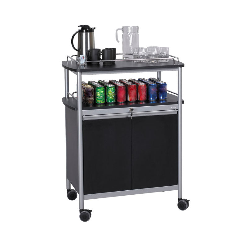 Portable Beverage Cart with Wheels - Compact Mobile Drink Trolley for Coffee, Tea & Cocktails - Perfect for Home, Office, Events & Outdoor Parties