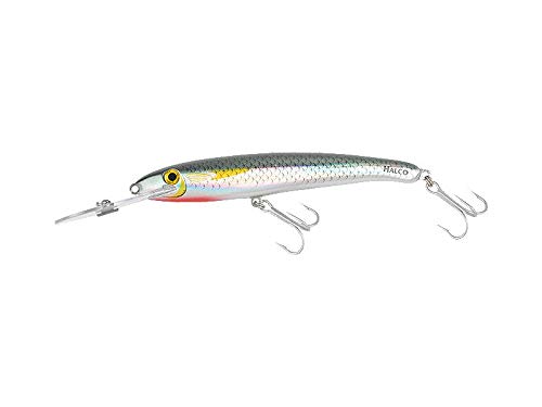 Halco Laser Pro 160 Crazy Deep Diver Fishing Lure - R25 Mullet Pattern - Saltwater & Freshwater Bass Fishing Lure for Deep Water Trolling and Casting