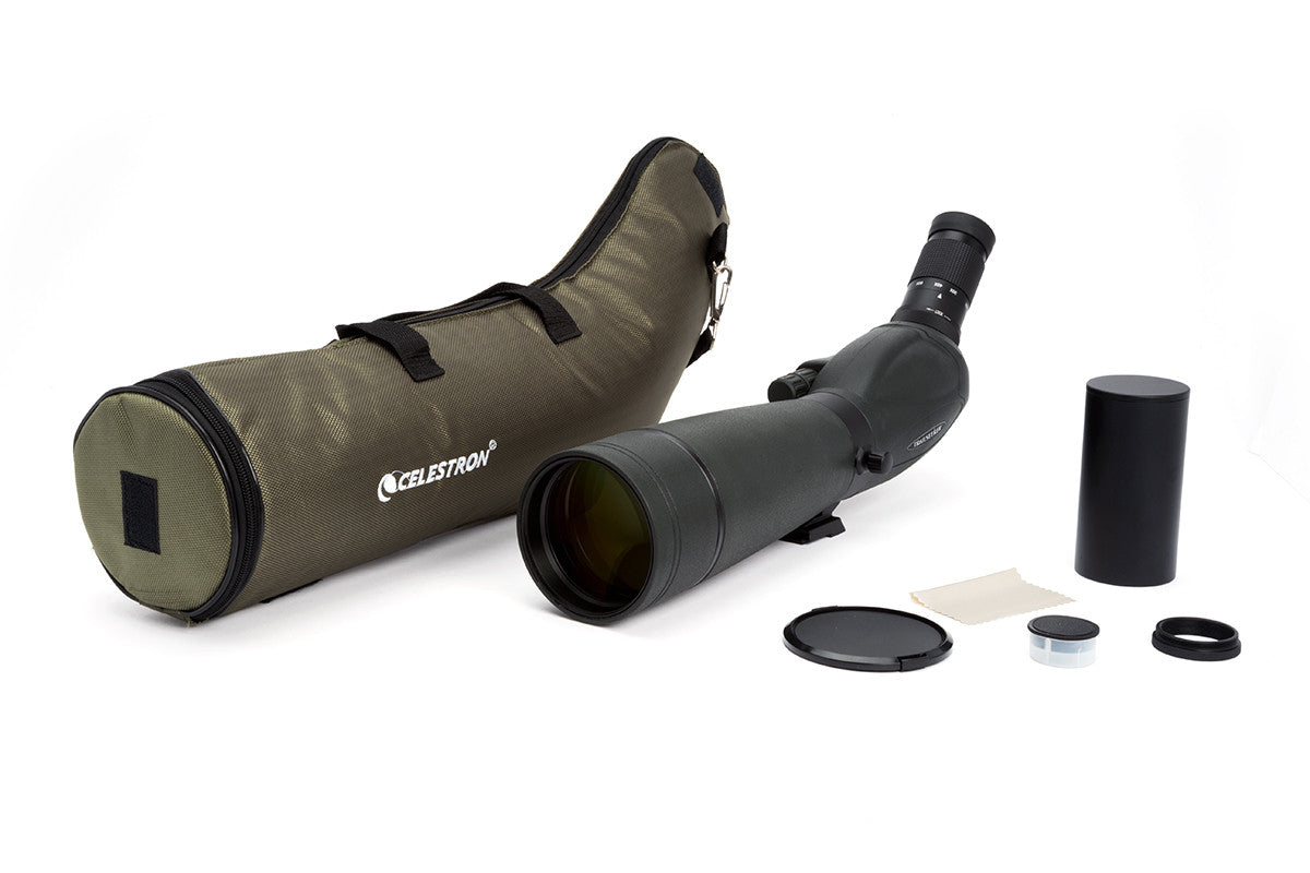 TrailSeeker 20-60x80mm Angled Zoom Spotting Scope for Hunting, Bird Watching & Outdoor Adventures - High Power Magnification for Long Range Viewing