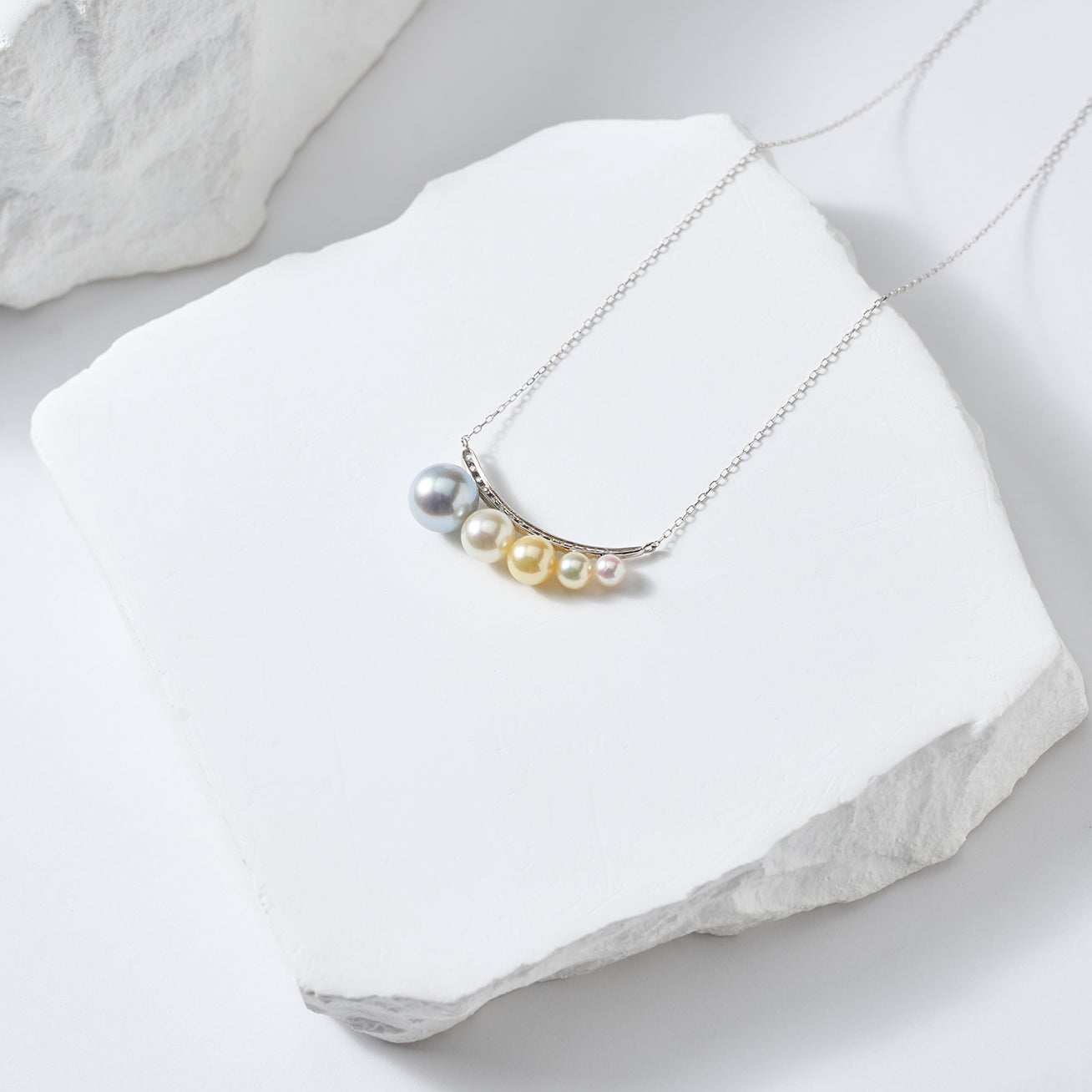 18K Solid Gold Akoya Pearl Necklace for Women - Classic Elegant Jewelry Gift | HARMONY KN00294 | Perfect for Weddings, Anniversaries and Special Occasions