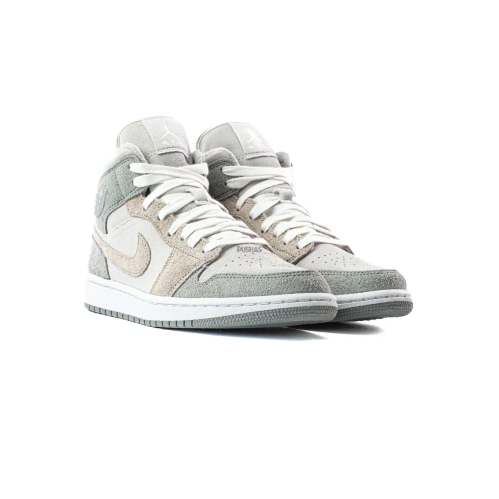Air Jordan 1 Mid SE 'Particle Grey' Women's Basketball Shoes (2021) - Perfect for Streetwear, Casual Outfits & Sneaker Collectors