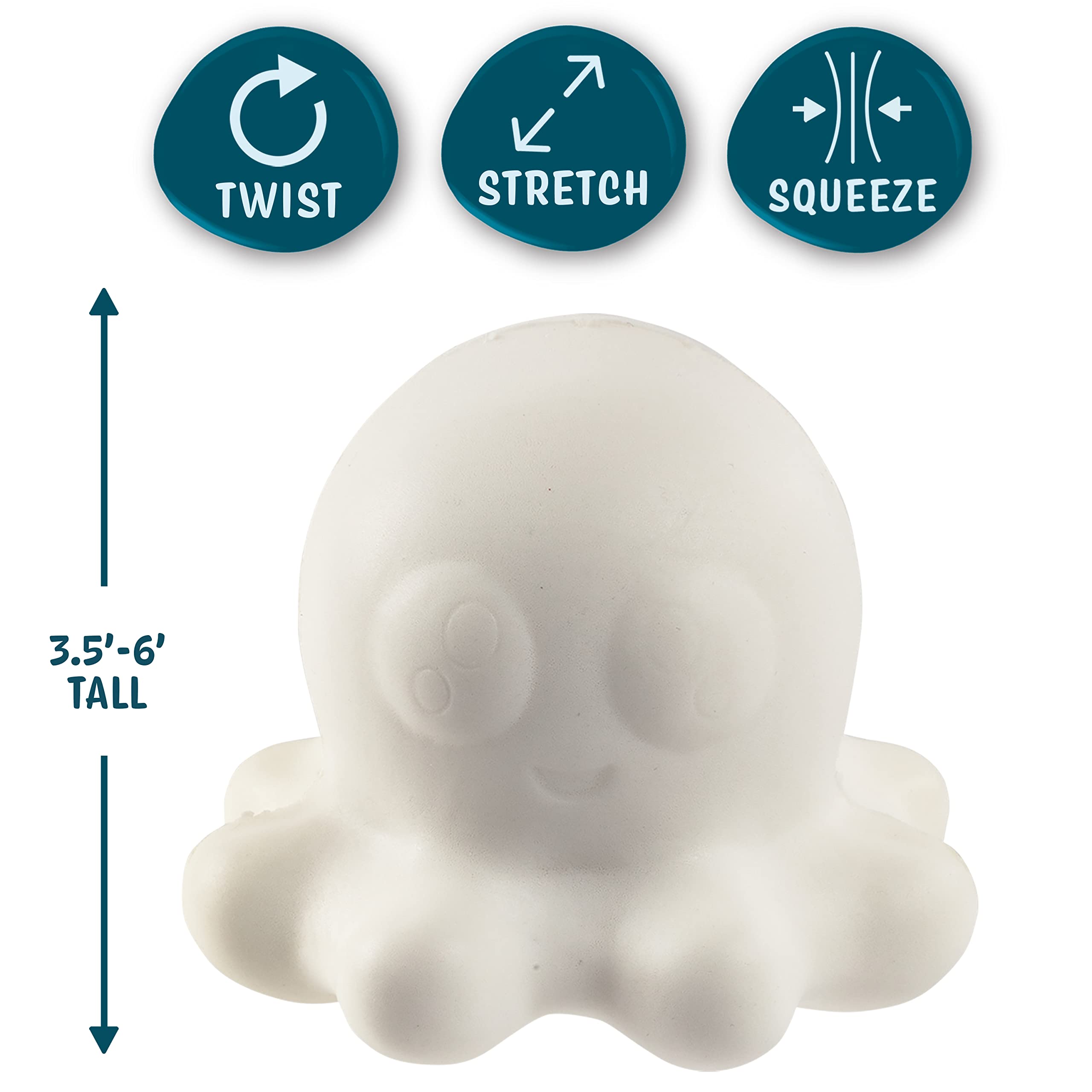 DIY Party Craft Kit - Jumbo Ocean Pals Squishies (8 Unique Sea Animals) - White Kawaii Scented Slow Rising Squishy Toys with Paint for Stress Relief - Perfect for Kids Classroom Activities, Birthday Gifts & Sensory Play (4
