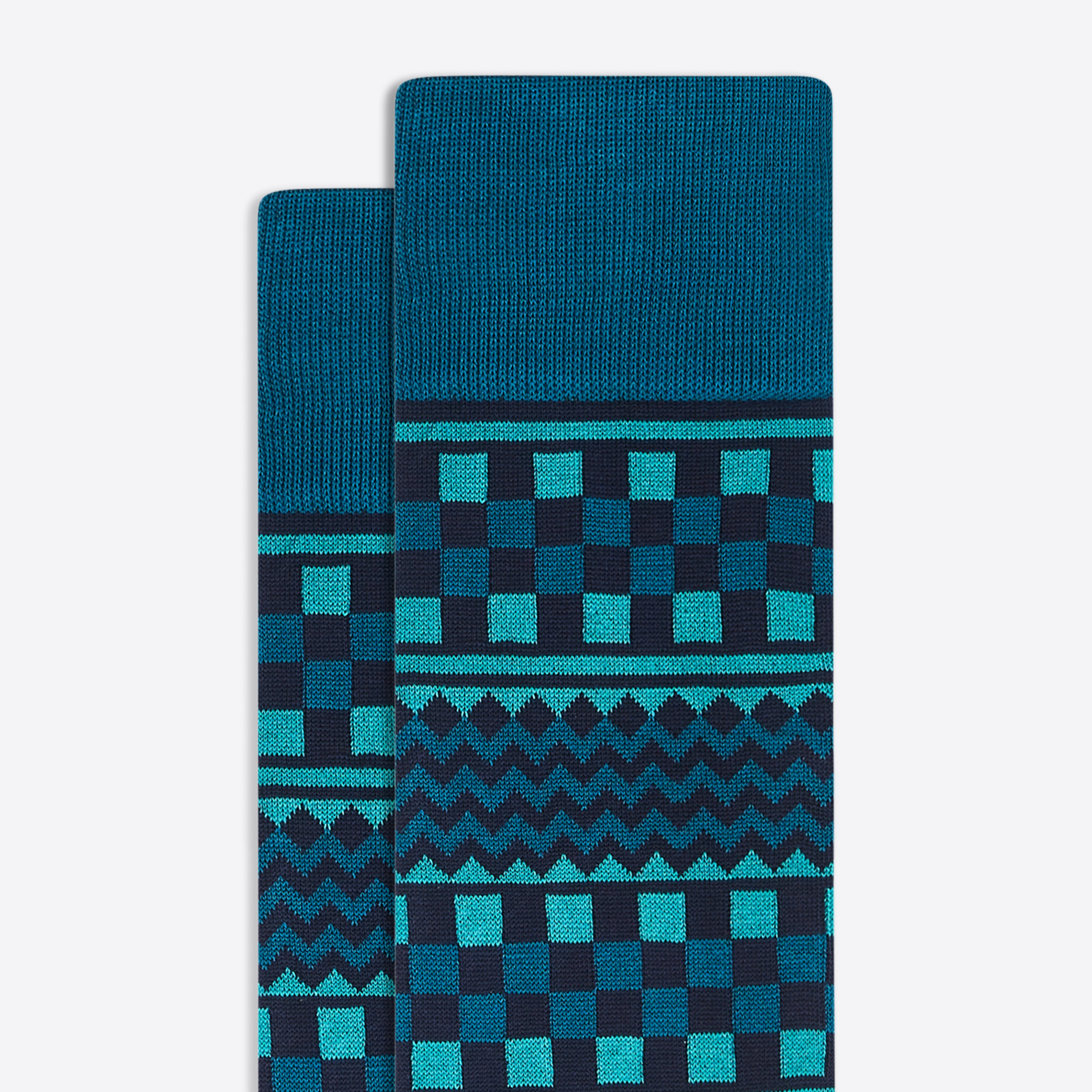 Checks and Stripes Mid Calf Socks for Women & Men - Comfortable Cotton Blend Casual Crew Socks for Everyday Wear, Sports, and Office