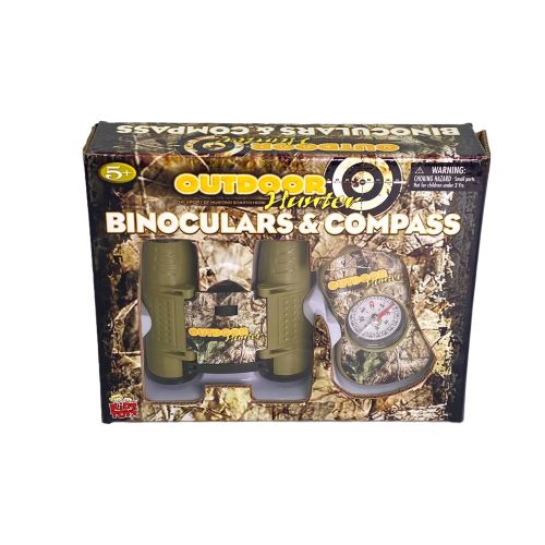 Adventure Scout Hunter Binoculars and Compass Set - High Precision Outdoor Gear for Hiking, Camping, and Wildlife Observation