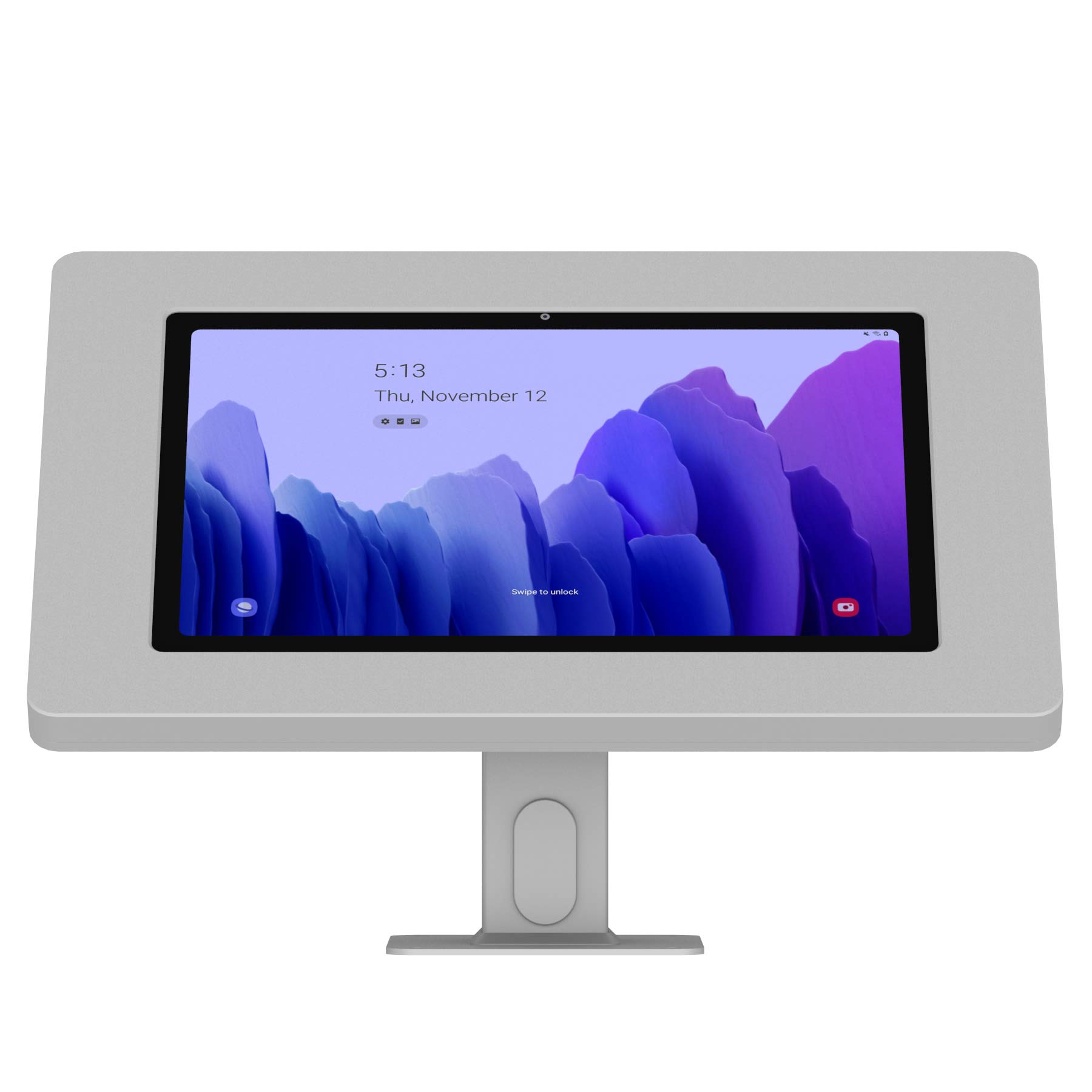 VidaMount Light Grey Tablet Enclosure with Rotating & Tilting Desk Mount - Compatible with Samsung Galaxy Tab A7 10.4 (2020) - Perfect for Home Office, Classroom & Bedroom Tablet Stand