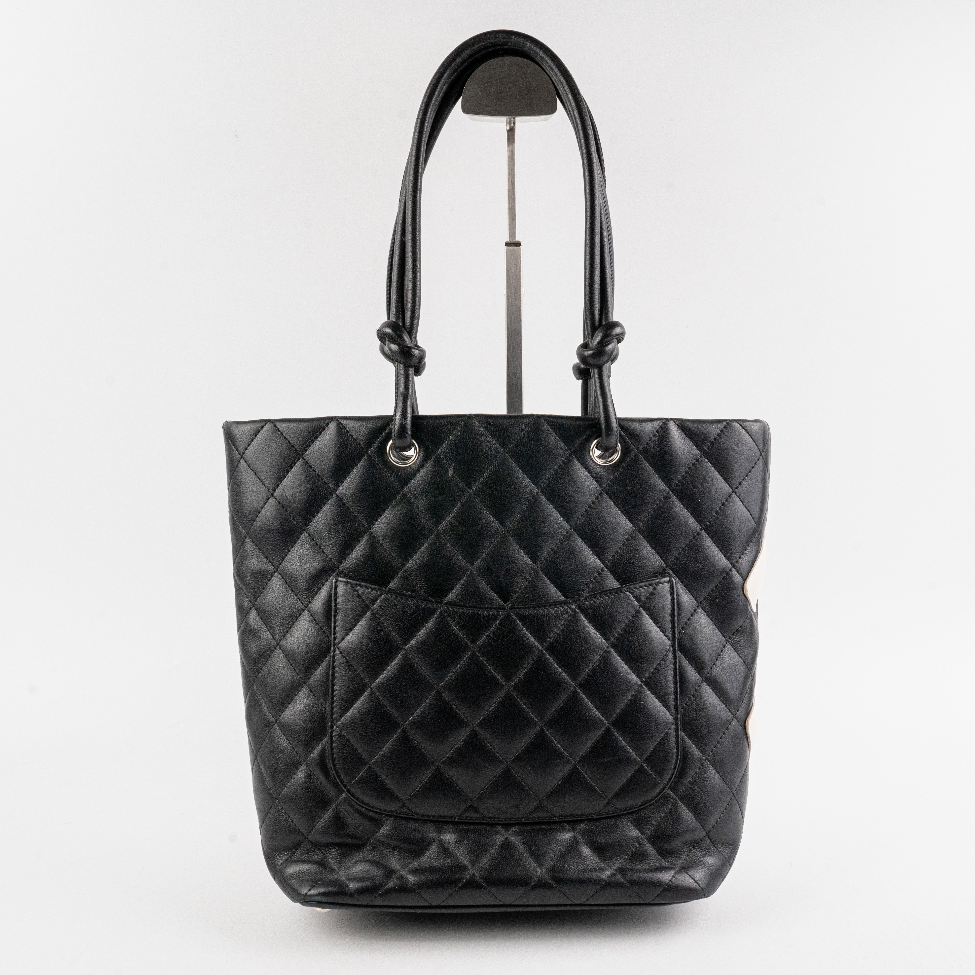 Chanel Cambon Black Leather Tote Bag for Women - Luxury Designer Handbag for Work, Travel & Everyday Use