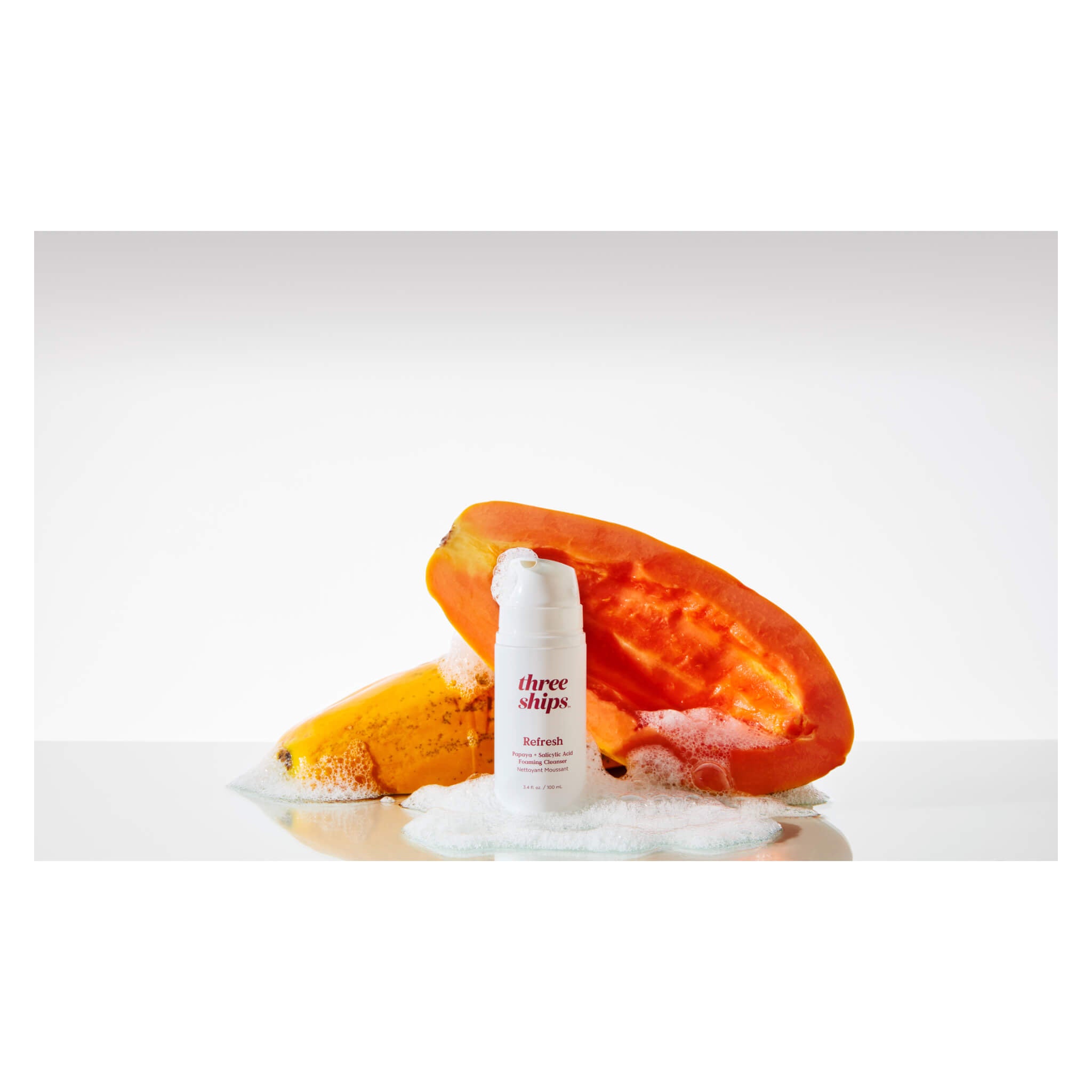 Refresh Papaya & Salicylic Acid Face Wash - Exfoliating Acne Treatment Cleanser for Oily & Combination Skin | Daily Deep Pore Cleansing for Clear, Glowing Skin | Perfect for Morning & Night Skincare Routine
