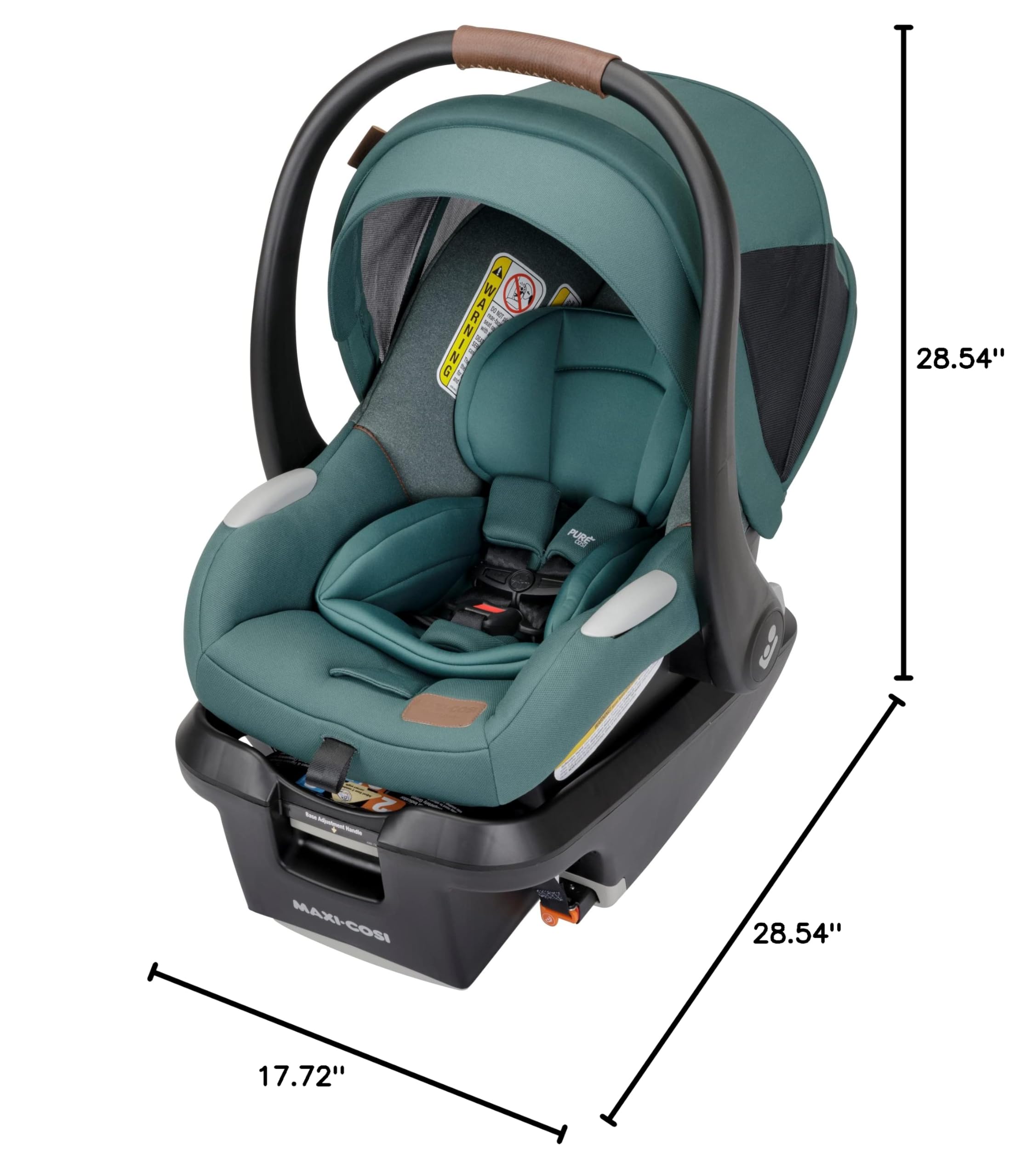 Maxi-Cosi Mico Luxe+ Infant Car Seat with Base | Lightweight & Versatile Baby Carrier | Safe & Comfortable for Newborns | Perfect for Travel, Daily Commutes & Family Outings | Essential Green