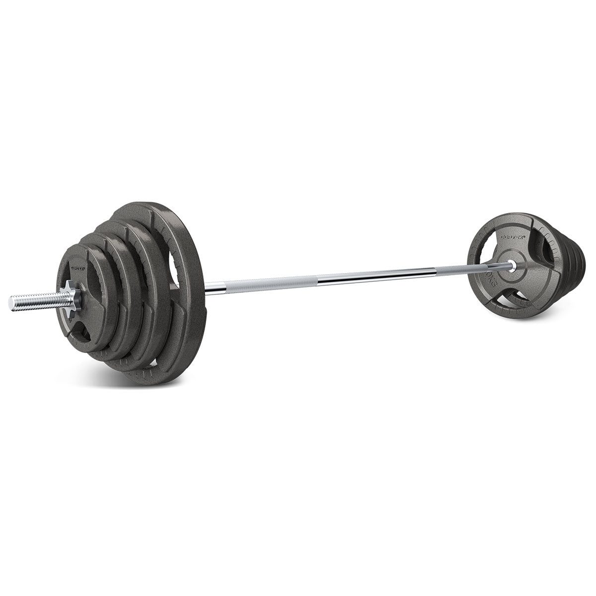 Foldable Squat & Power Rack with 90kg Tri-Grip Weight Set & Barbell - Home Gym Equipment for Strength Training & Powerlifting Workouts