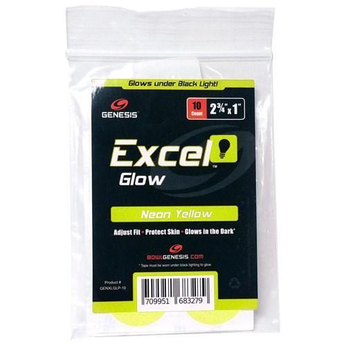 Genesis Excel Glow Performance Bowling Tape - Neon Yellow (10-Pack) | Grip Enhancer for Bowlers | Perfect for Night Leagues & Glow Bowling