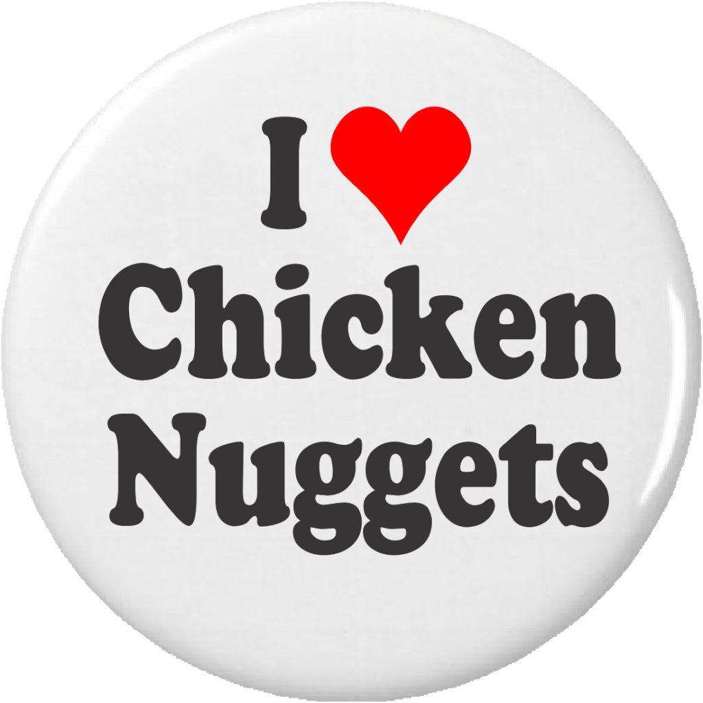 I Love Chicken Nuggets Heart Magnet - Fun Kitchen Decor for Fridge, Lockers & Office - Perfect Gift for Chicken Nugget Lovers