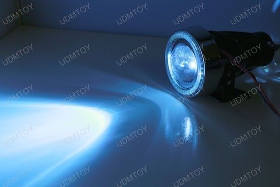 3 Pack Projector Fog Light Lamps with 40 LED Halo Angel Eyes Rings & 10000K HID Combo Kit - High Performance Car Lighting for Trucks, SUVs, Jeeps (Off-Road, Night Driving, Foggy Conditions)