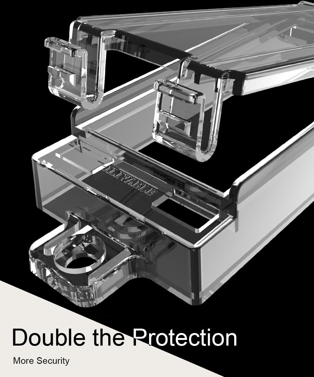 Child Proof Light Switch Guard - ILIVABLE Clear Rocker Switch Plate Cover (2 Pack) - Prevents Accidental On/Off by Kids & Pets - Ideal for Homes, Nurseries & Daycares