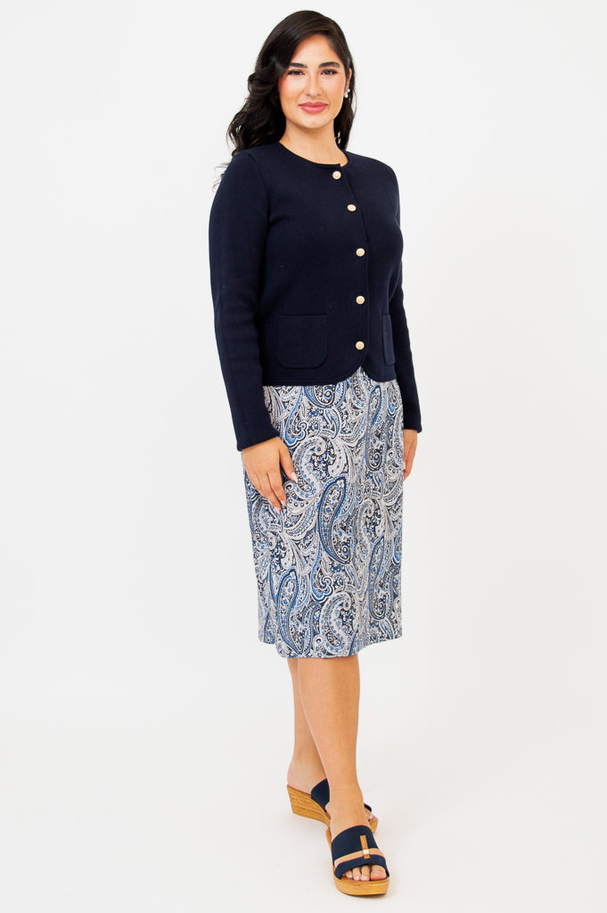 Amira Navy Blue Cotton Sweater for Women - Cozy & Comfortable Pullover for Casual Wear, Office, and Fall Outfits