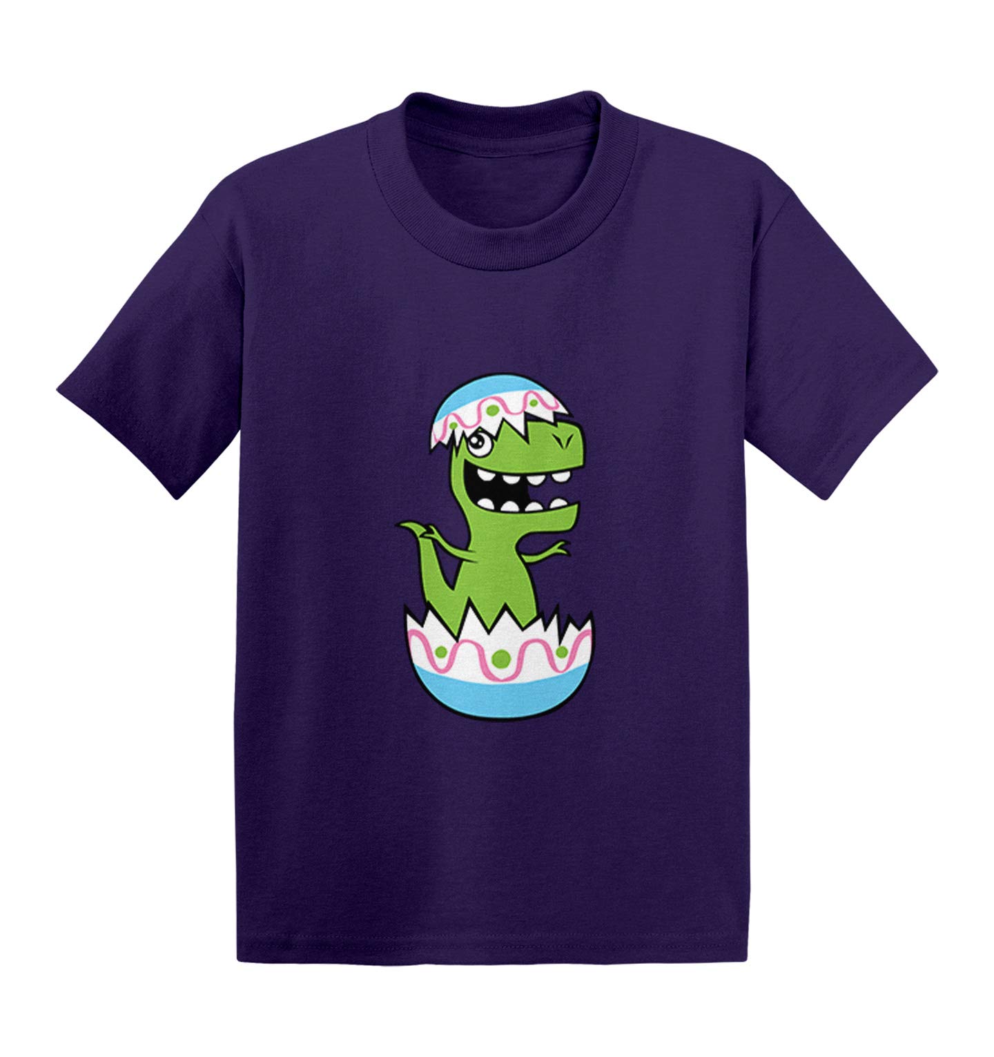 Easter Dinosaur T-Rex Dino Egg Hunt Baby Cotton Jersey T-Shirt - Cute Toddler Boys Girls Easter Outfit for Egg Hunting Party & Spring Festival