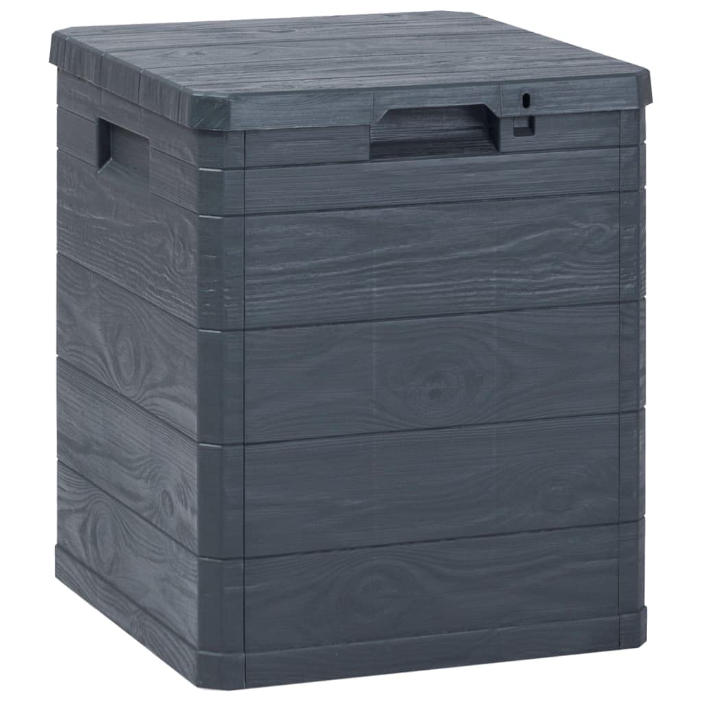 SKM 23.8 Gallon Outdoor Patio Storage Box with Lid - Waterproof Deck Box for Cushions, Toys & Garden Tools - Anthracite Gray for Backyard, Poolside & Patio Organization