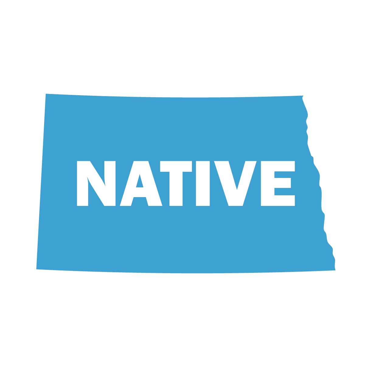 North Dakota State Map Shape Vinyl Decal - 8 Inch Ice Blue Milk Mug Design for Home Decor | Perfect for State Pride, Gifts & Kitchen Accessories