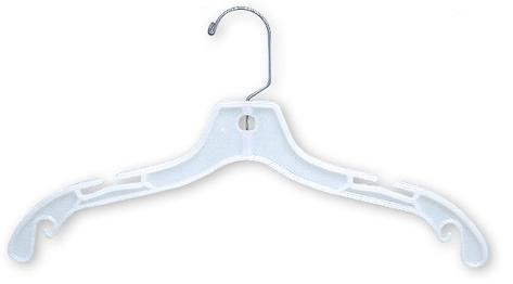 Premium White Plastic Hangers for Dresses & Shirts - Space Saving Closet Organizers for Home, Office, and Retail Store Use