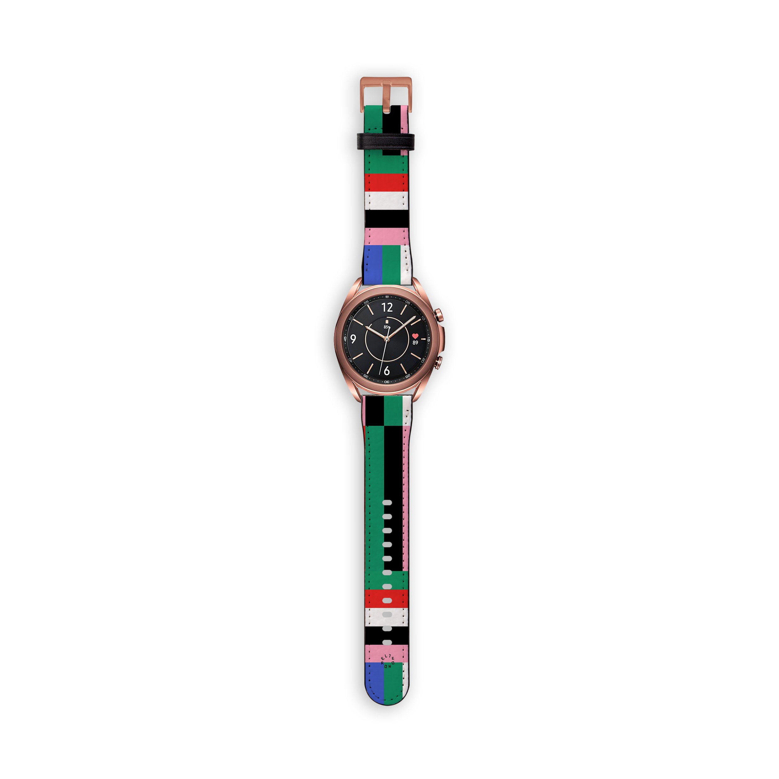 Premium Stripe Fusion Galaxy Watch Band - Stylish & Durable Replacement Strap for Samsung Galaxy Watch - Perfect for Workouts, Running & Everyday Wear