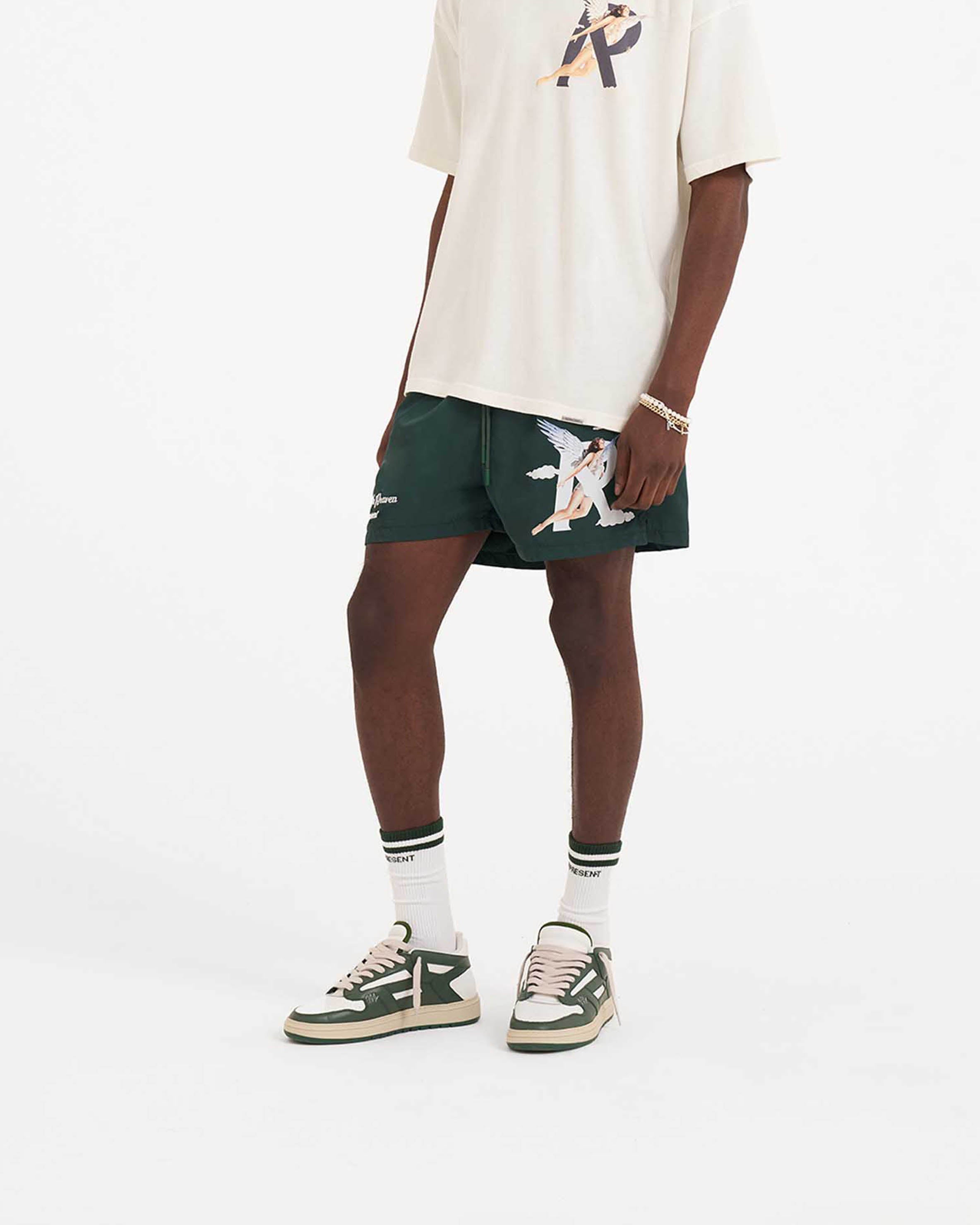 Storms In Heaven Men's Running Shorts - Lightweight & Breathable Racing Green for Jogging, Gym & Outdoor Sports