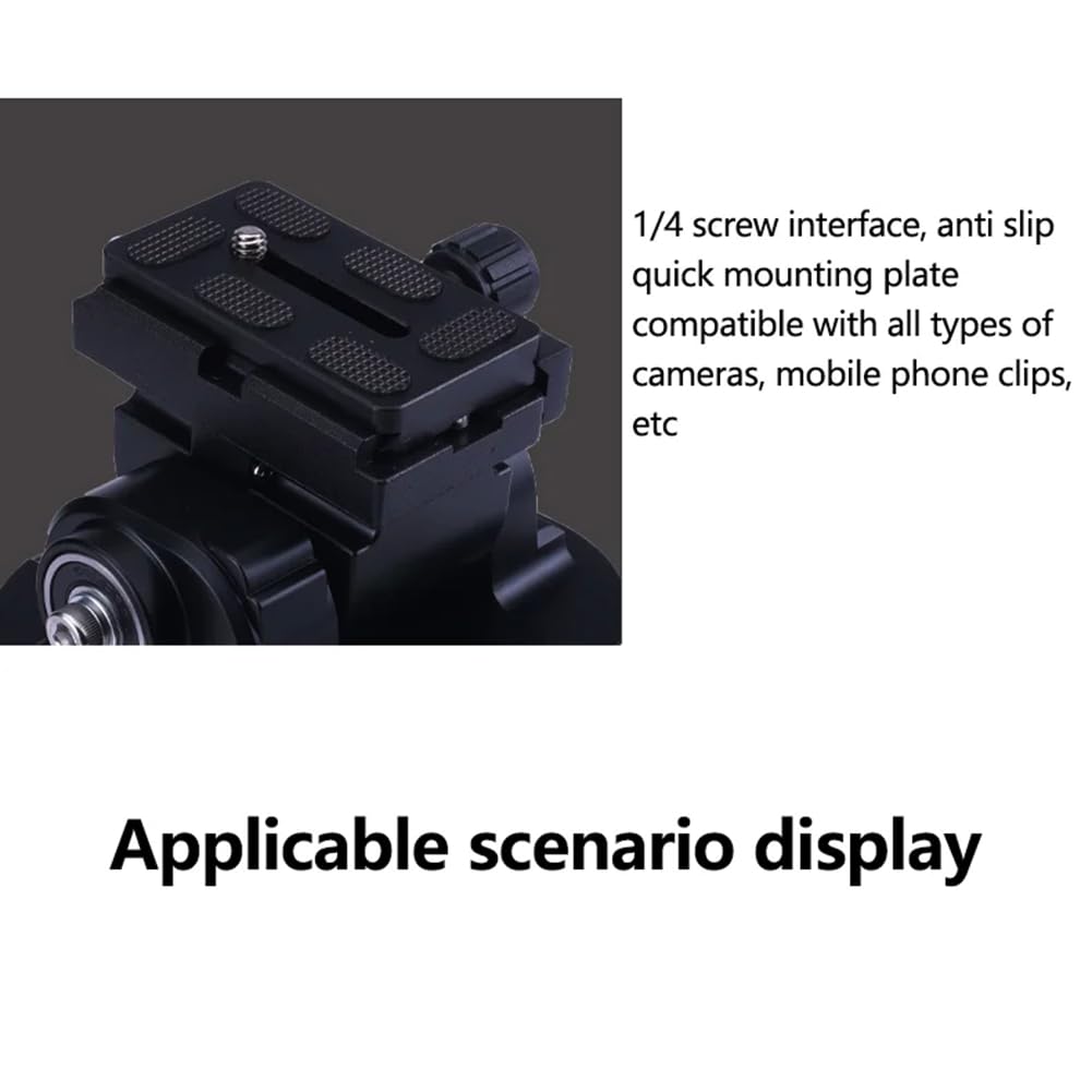 Guriayus YT-2000 AI Smart Motorized Rotating Tripod - Auto Face Tracking Panoramic Stabilizer for Phone & Camera (Black, Plastic+Metal) - Perfect for Live Streaming, Vlogging & Video Recording