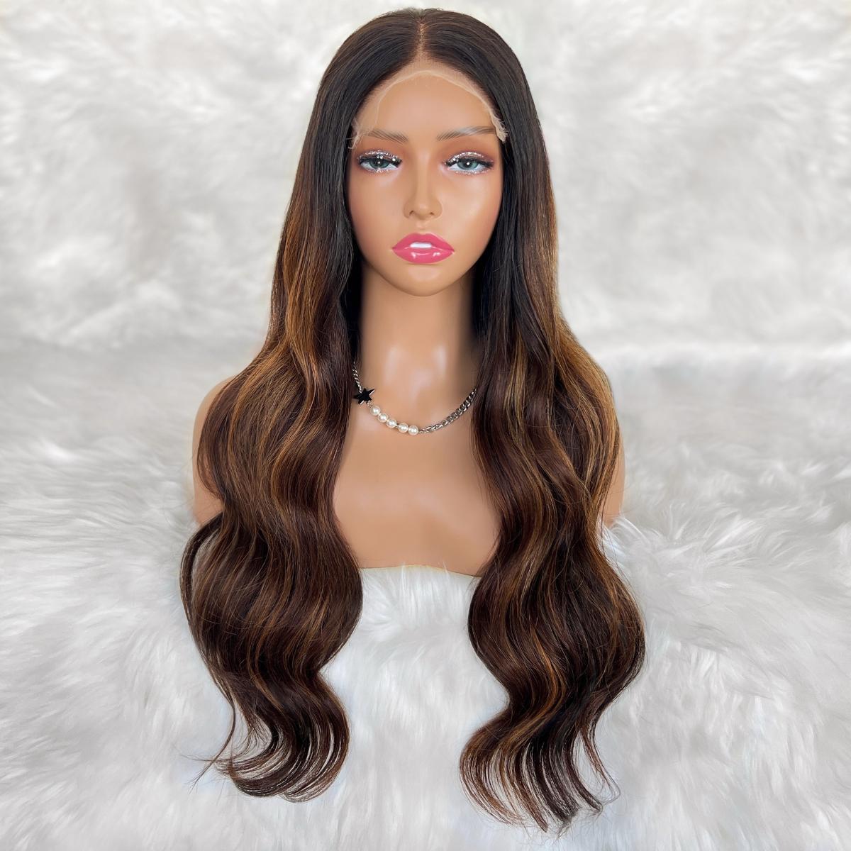Ava Glueless 5x5 HD Lace Professional Colored 100% Human Hair Closure Wig - Natural Look for Daily Wear & Special Occasions