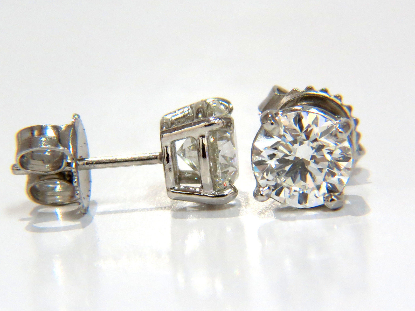 1.80CT GIA Certified Natural Round Brilliant Diamond Stud Earrings in Platinum - Ideal Cut for Everyday Elegance & Special Occasions