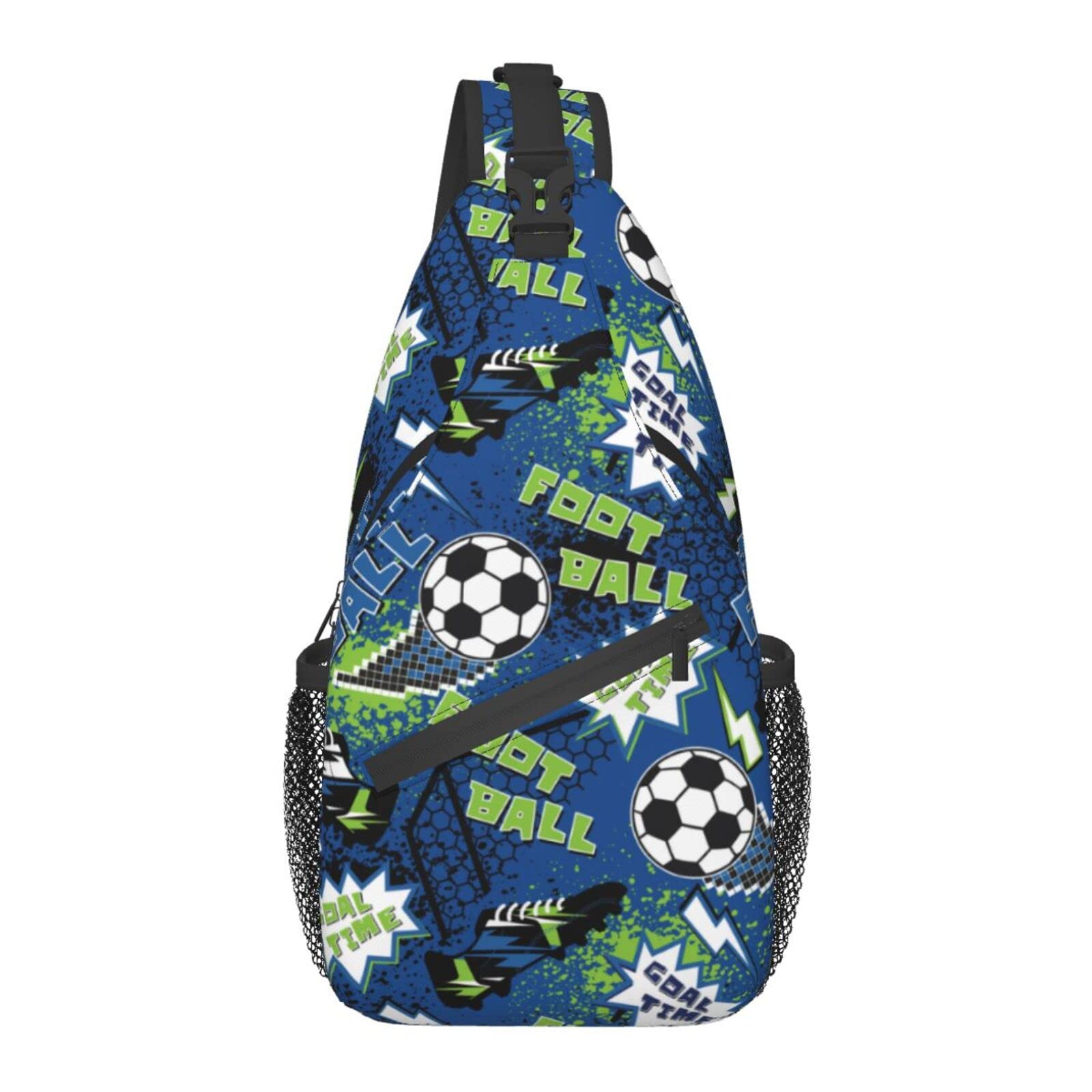 Soccer Ball Crossbody Bag for Travel & Hiking - Unisex Sling Backpack