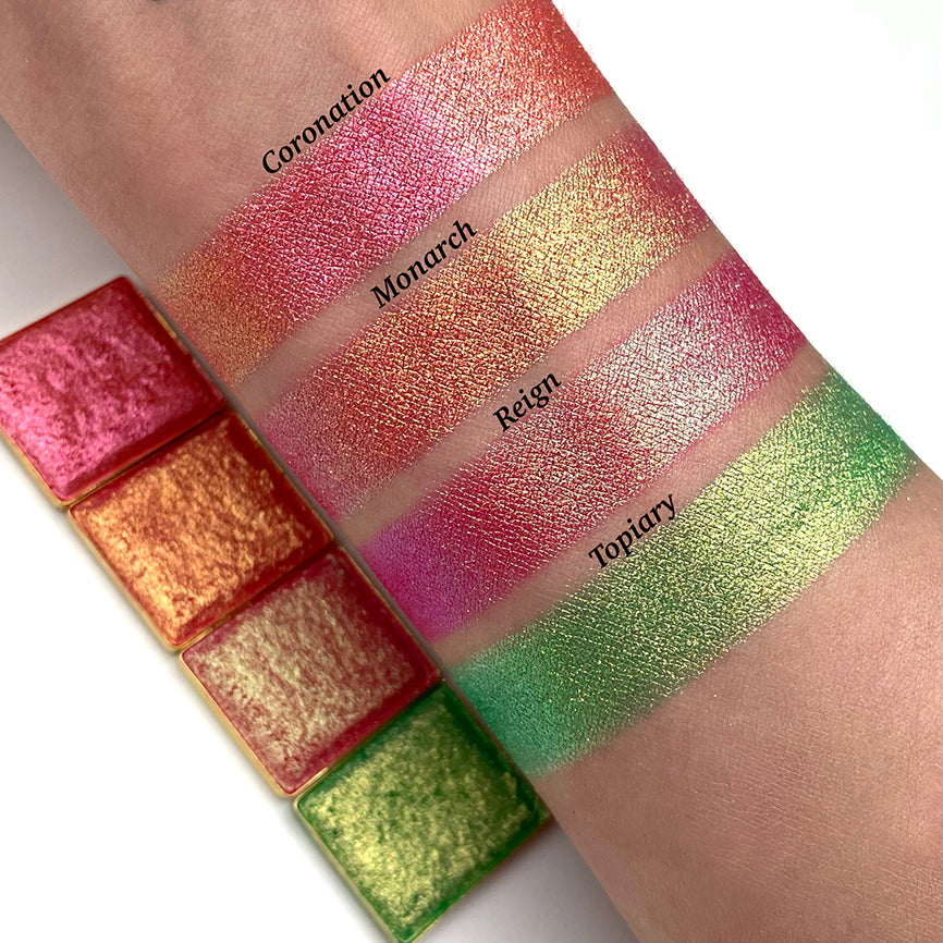 Monarch Vibrant Multichrome Eyeshadow Palette - Long Lasting Highly Pigmented Makeup for Bold Eye Looks | Perfect for Parties, Night Out & Special Occasions