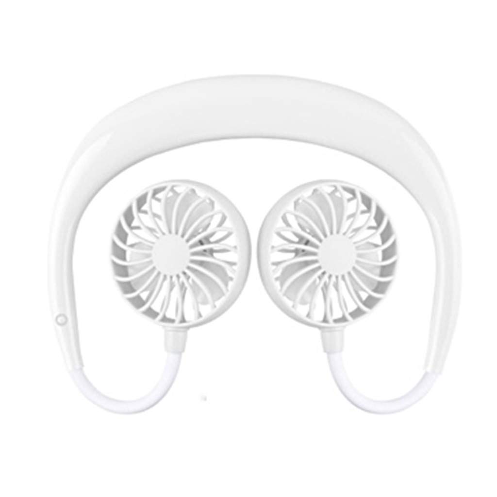 Winsopee Hands-Free Neck Fan - Portable USB Rechargeable Personal Cooling Fan with 3 Speed Settings for Sports, Outdoor Activities & Travel (280x190mm, White) | Perfect for Jogging, Hiking, Gym Workouts and Summer Heat Relief
