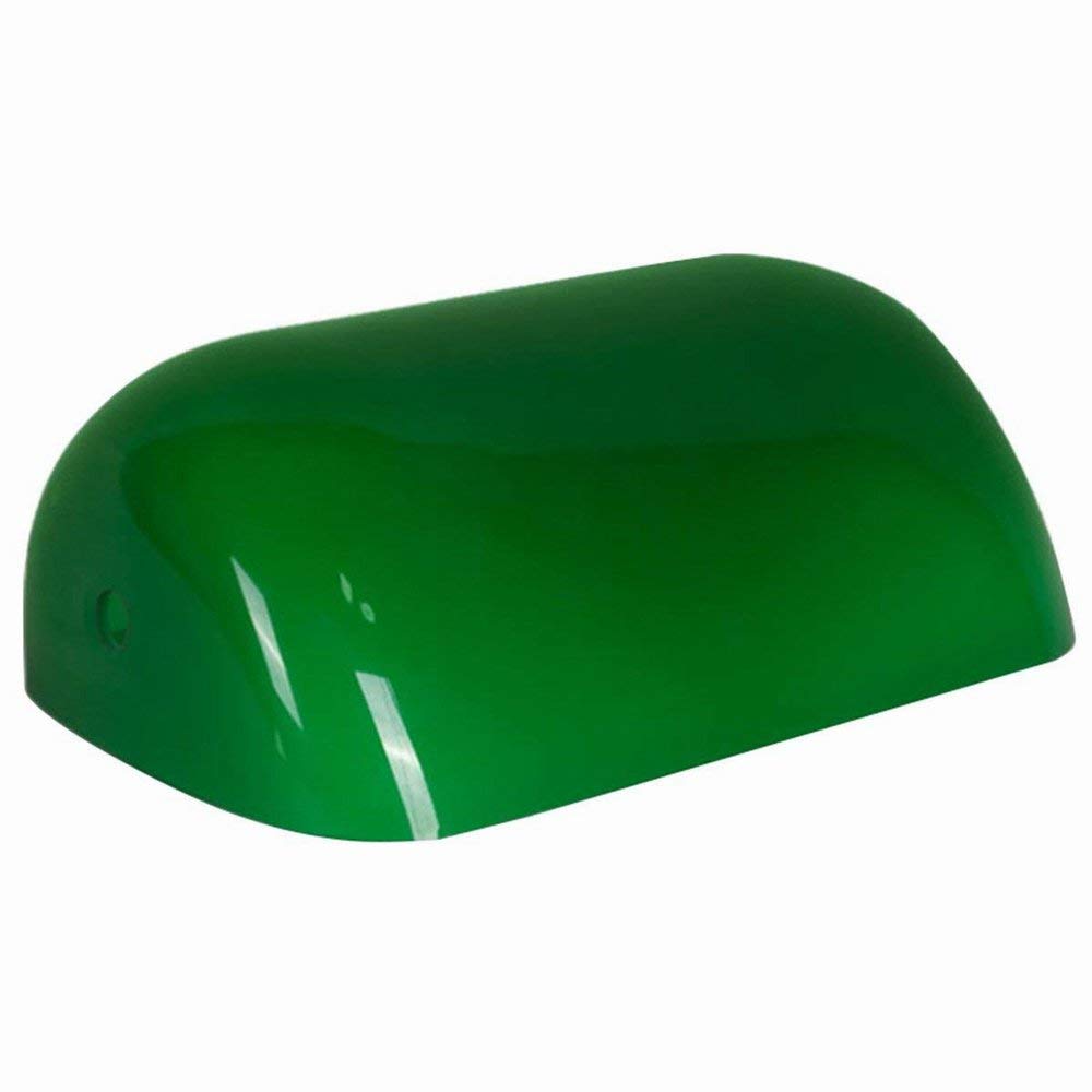 B&P Lamp® Green Glass Replacement Shade for Bankers Desk Lamp & Pharmacy Lighting - Perfect for Home Office, Study Room & Antique Decor