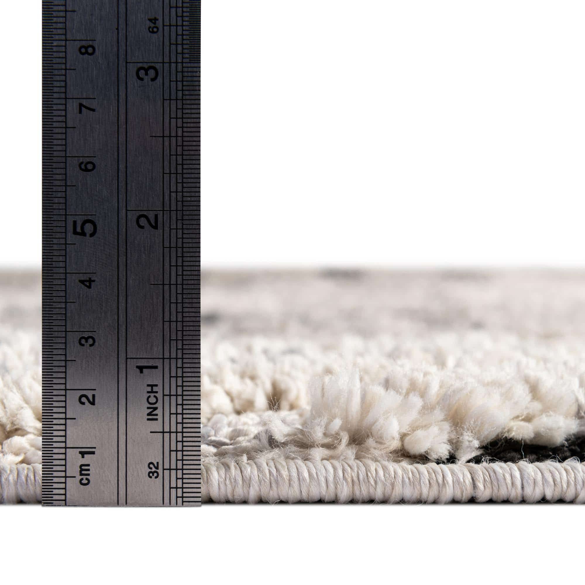 Unique Loom Cherokee Collection Area Rug - Gatlinburg Black & White 9x12 Feet Rectangle Rug for Living Room, Bedroom & Office | Soft & Durable Floor Covering