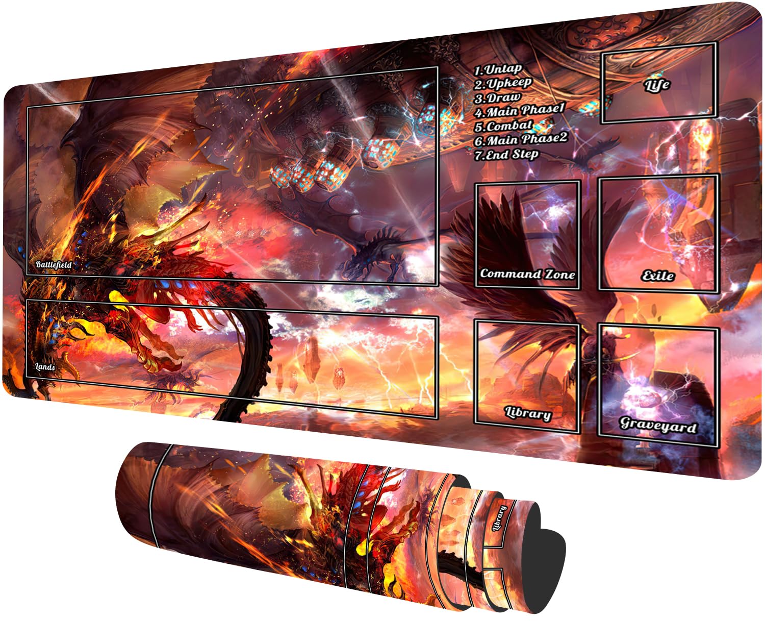 Premium MTG Playmat with Zones - 23.6