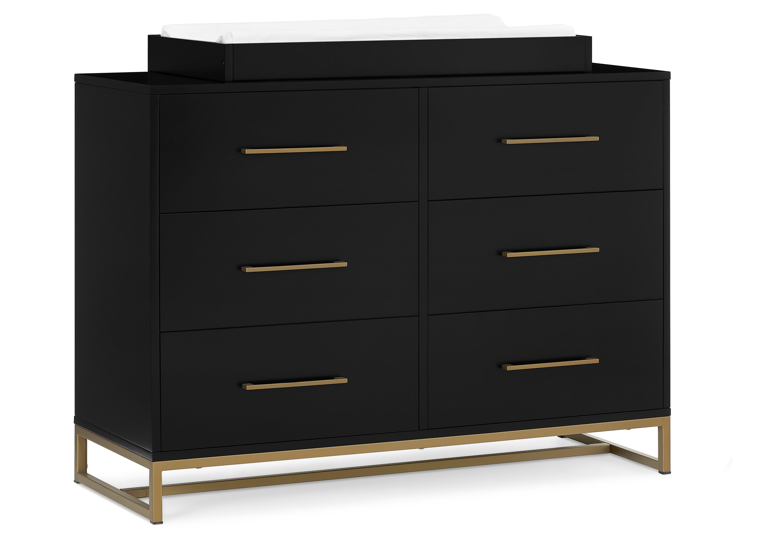 Elegant Jade 6-Drawer Dresser with Interlocking Drawers - Perfect for Bedroom, Nursery, or Dorm Organization & Storage