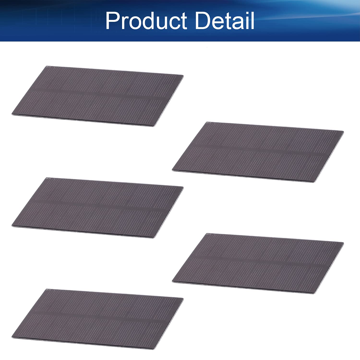 5V 1W Mini Solar Panels - 5Pcs Polycrystalline Solar Cells for DIY Solar System, Light Electric Toys, and Solar Battery Charger (4.21