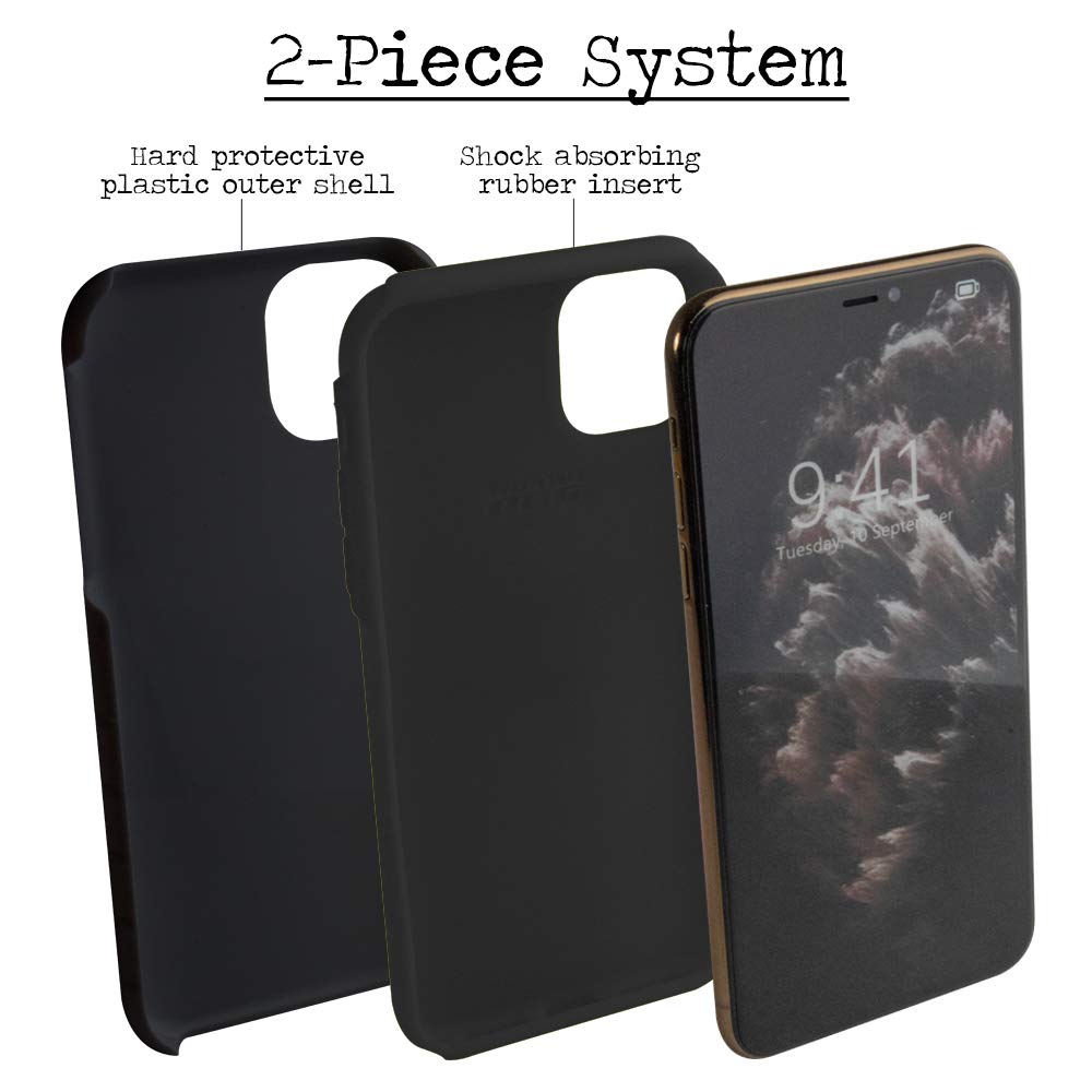 Military Grade Rugged iPhone 11 Pro Max Case - Shockproof Two-Piece Protective Cover with Custom License Plate Design - Perfect for Outdoor Adventures, Construction Work & Everyday Protection