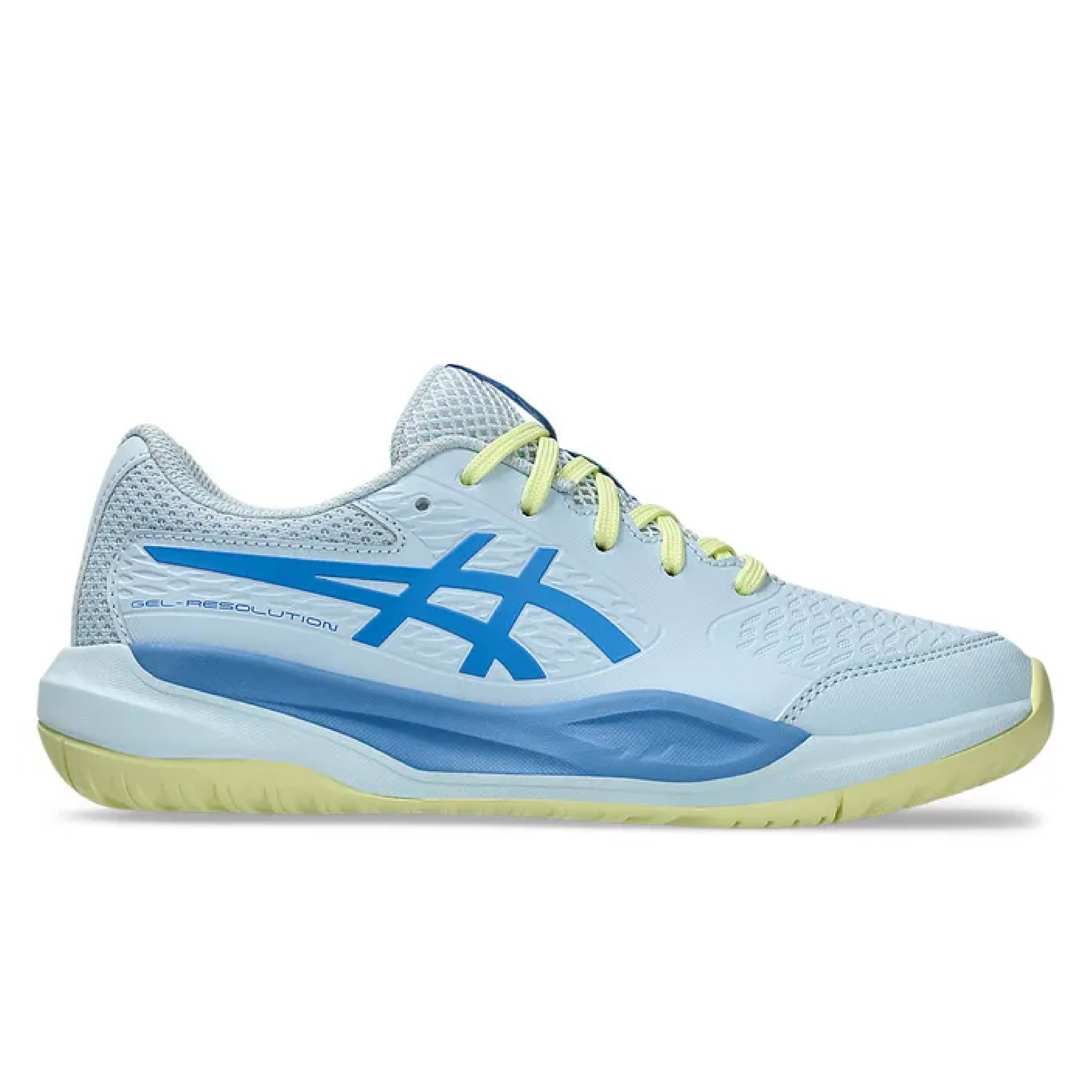 ASICS Gel Resolution X GS Kids Tennis Shoes - Light Blue/Blue Coast - Comfortable & Durable for Junior Tennis Players - Perfect for Court Training & Matches