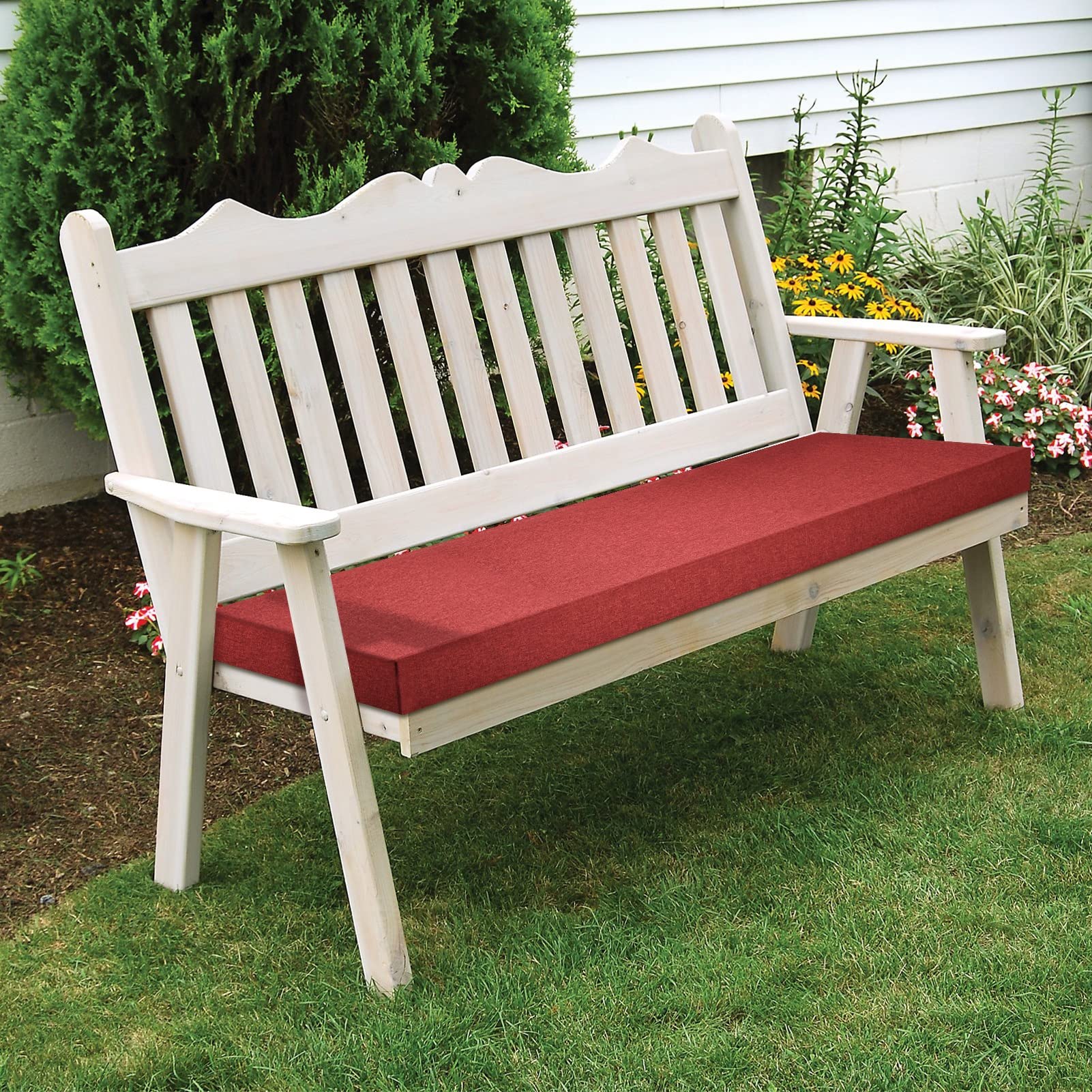 Premium Waterproof Outdoor Bench Cushion - Non-Slip Patio Furniture Cushion for Swing, Couch & Window Seat - 17.7