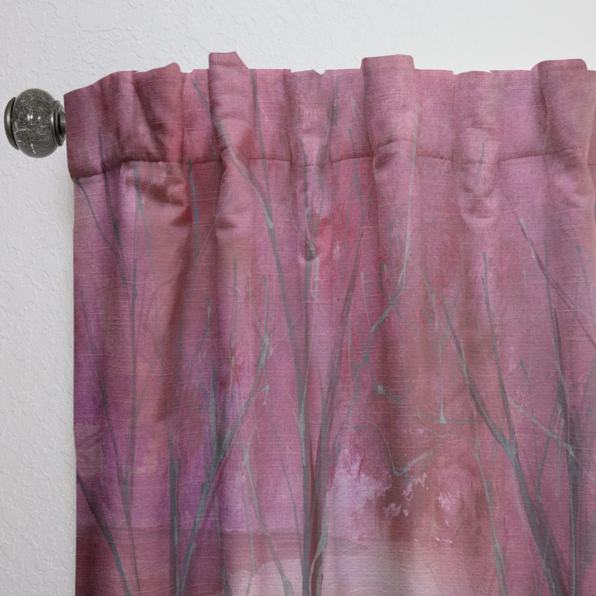 Shabby Pink Under The Trees Thermal Insulated Curtains - Single Panel 52x108 - Elegant Window Drapes for Bedroom & Living Room - Perfect for Cozy Home Decor & Light Control