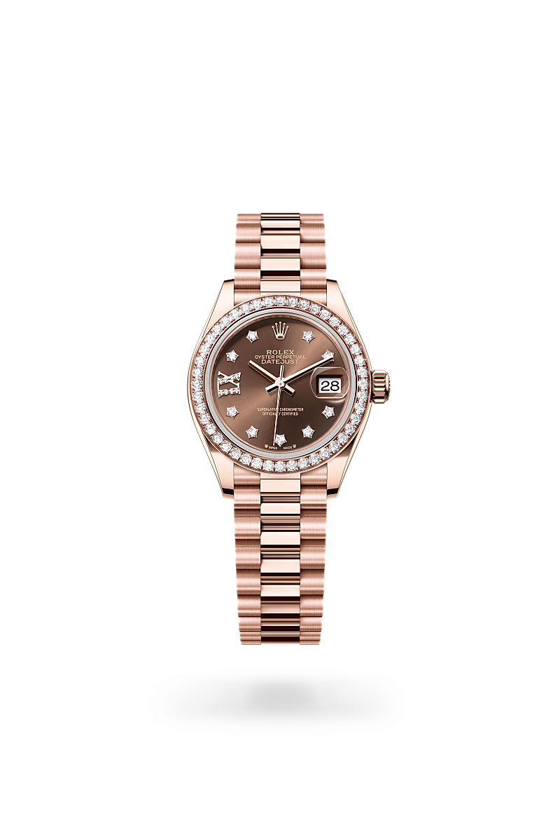 Luxury Rolex Lady Datejust 18kt Everose Gold Watch - M279135RBR 0001 | Elegant Women's Timepiece for Special Occasions & Formal Events | Richter & Phillips Jewelers