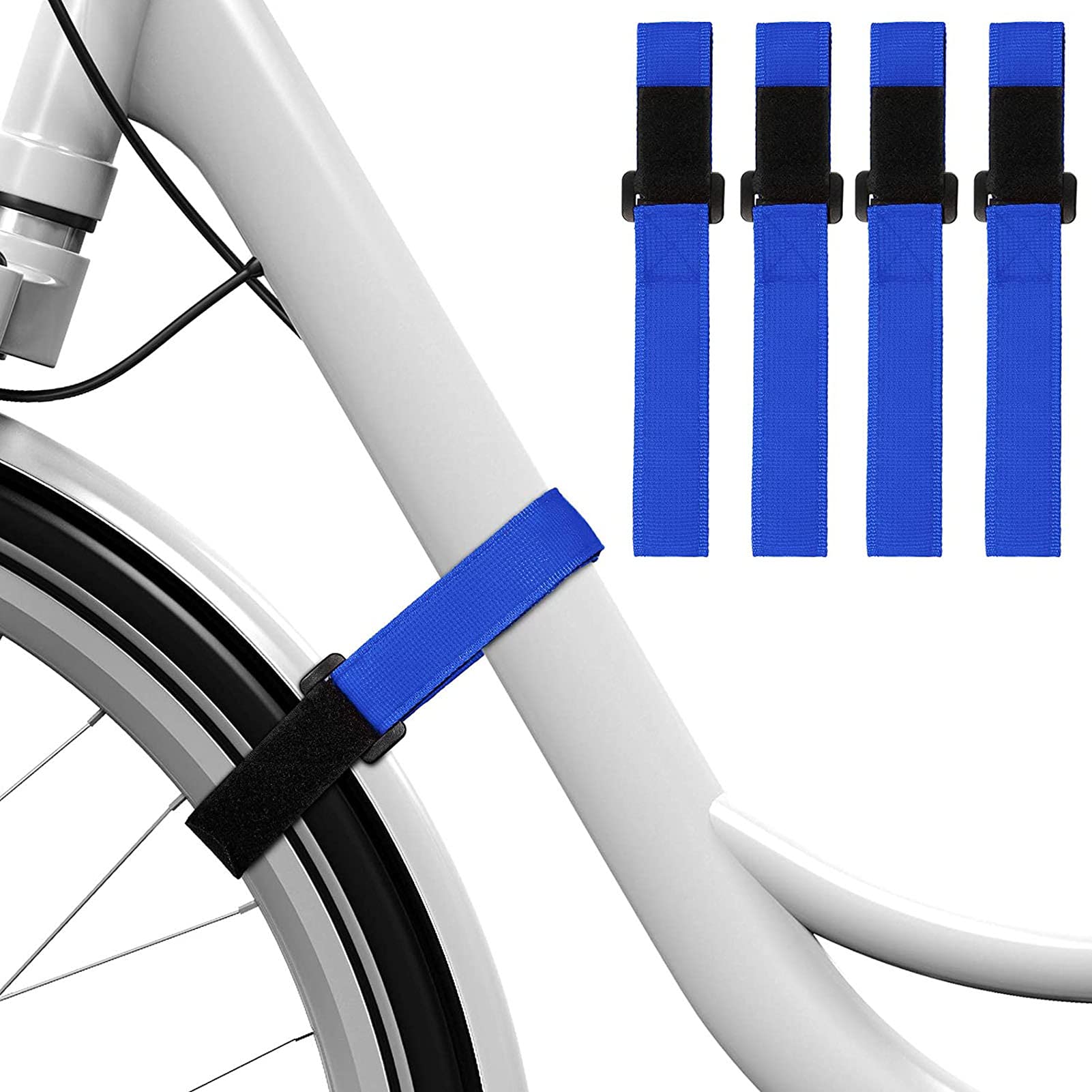 6Pcs Adjustable Bike Rack Straps - Heavy Duty Wheel Stabilizer for Secure Bicycle Transport | Bike Storage Accessories for Car Rack, Garage & Travel | Fits Most Bicycle Models