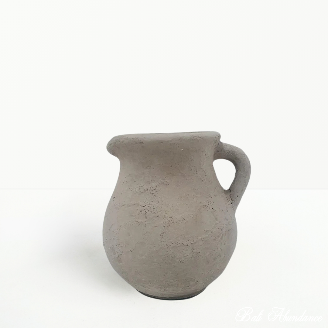 Handmade Terracotta Water Jug - Traditional Clay Pitcher for Home Decor, Kitchen & Outdoor Use - Perfect for Lemonade, Iced Tea & Garden Parties