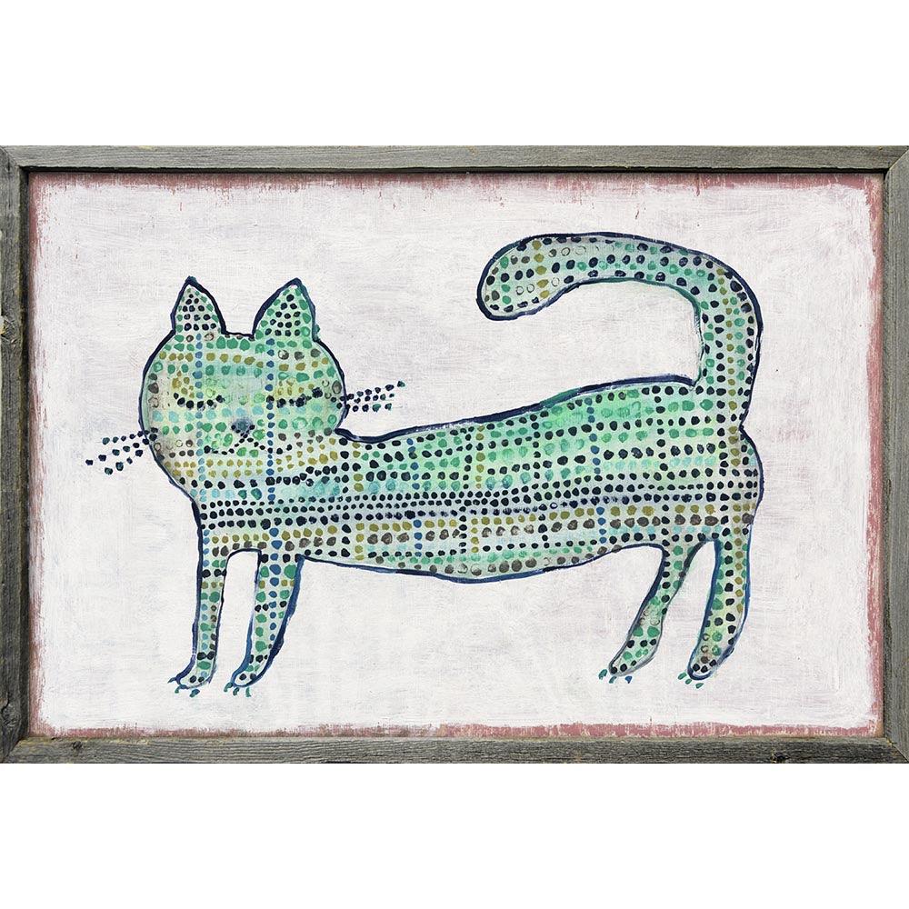 Mr. Cat Wall Art Print - Handmade Feline Painting for Home Decor, Living Room & Bedroom Aesthetic