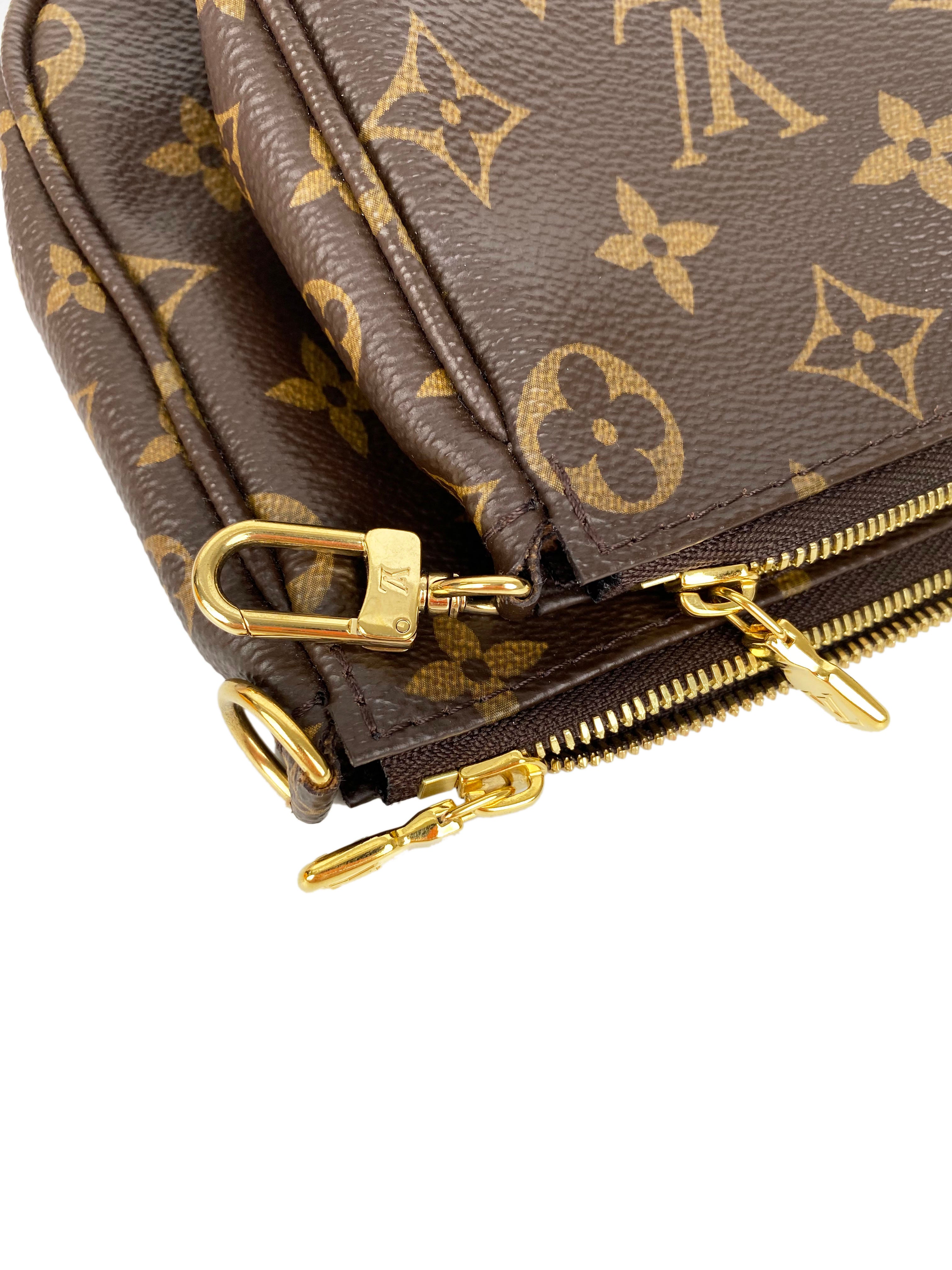 Authentic Louis Vuitton Khaki Multi Pochette Accessoires Crossbody Bag - Stylish & Versatile Designer Handbag for Women, Perfect for Daily Use, Travel & Special Occasions