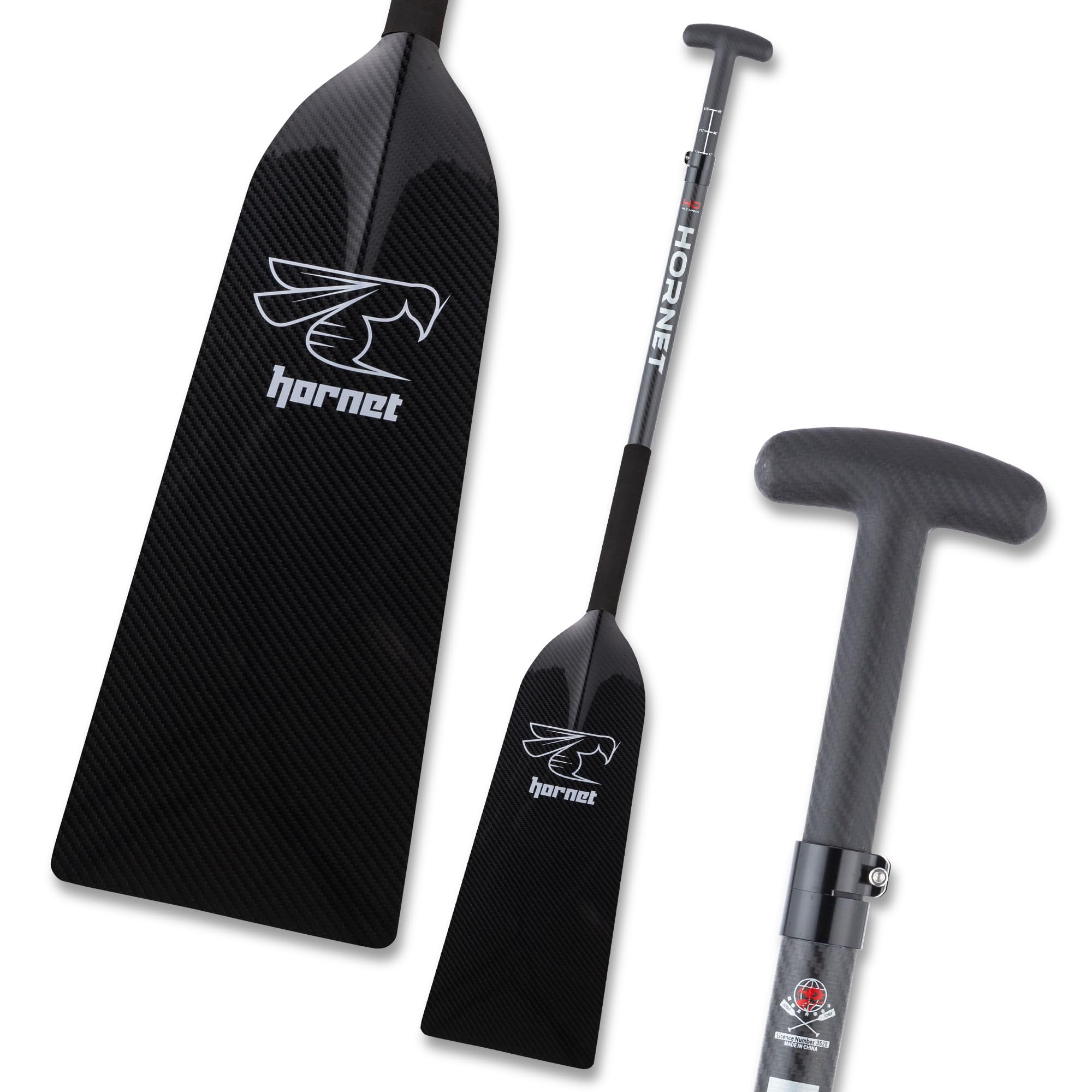 Premium Carbon Fiber Dragon Boat Paddle - IDBF Approved Adjustable Paddle for Racing & Training - Black Glossy Finish - Perfect for Competitive Dragon Boating, Team Practice & Water Sports Enthusiasts