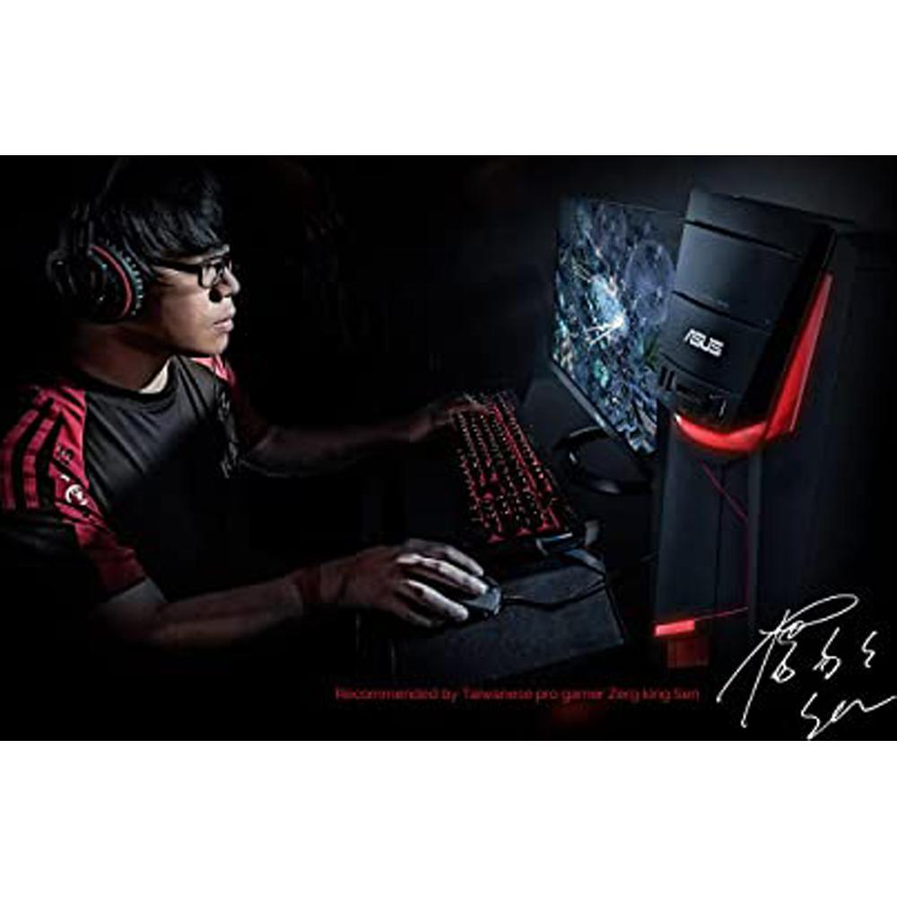 ASUS Gaming PC with Intel i5 Processor - VR Ready, Black/Red Design (Model 90PD01L1 M01780) - Perfect for High-Performance Gaming & Virtual Reality Experiences