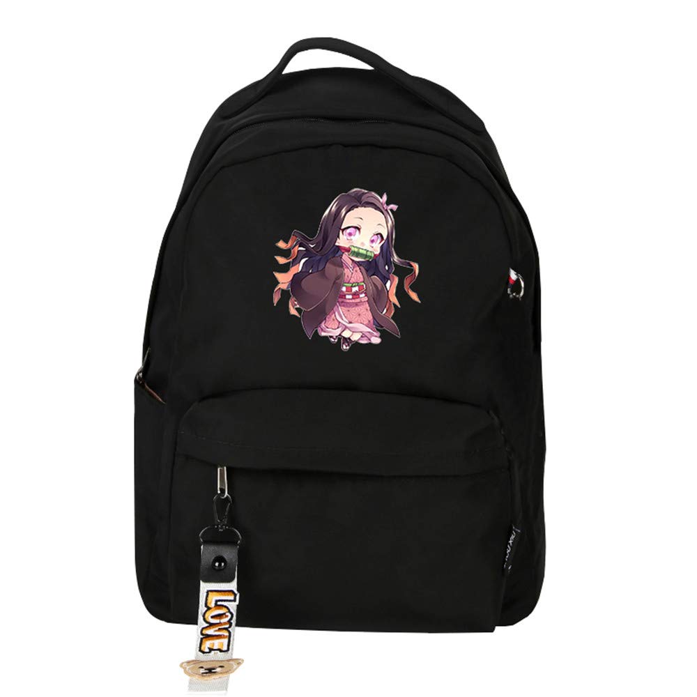 Demon Slayer Anime Backpack - Waterproof Nylon School Bag for Teen Girls & Women, Lightweight Travel Daypack - Perfect for School, College, Cosplay & Anime Conventions