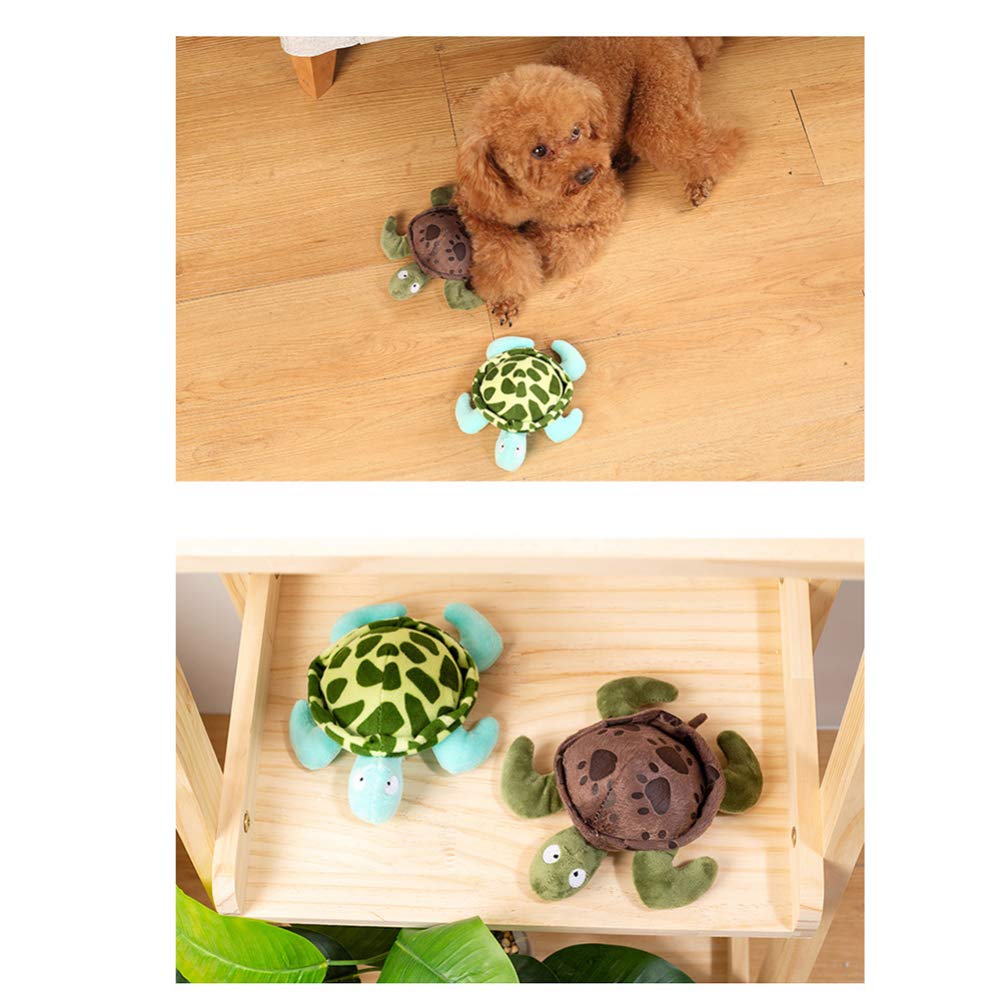 Balacoo Small Dog Chew Toys - Turtle Shaped Puppy Teething Toys with Squeaker, Durable Biting Plush for Puppies & Comfort Pet Toy - Perfect for Teething Relief, Playtime & Anxiety Relief